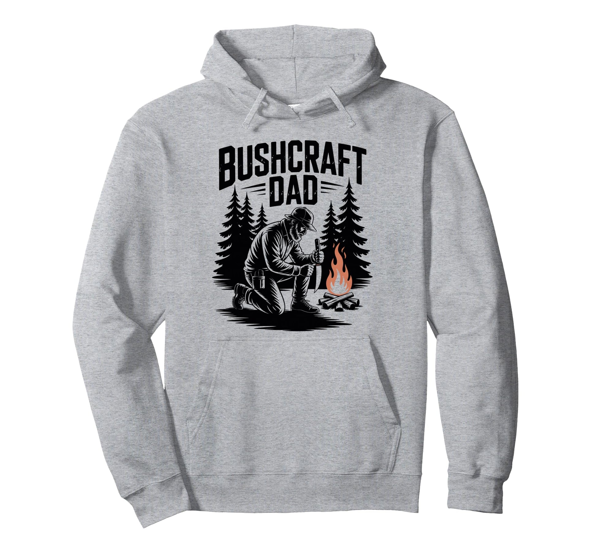 Bushcraft Dad Camping Outdoor Survival Hoodie - Graphic Print for Adults - T-Shirt, Sweatshirt, Hoodie