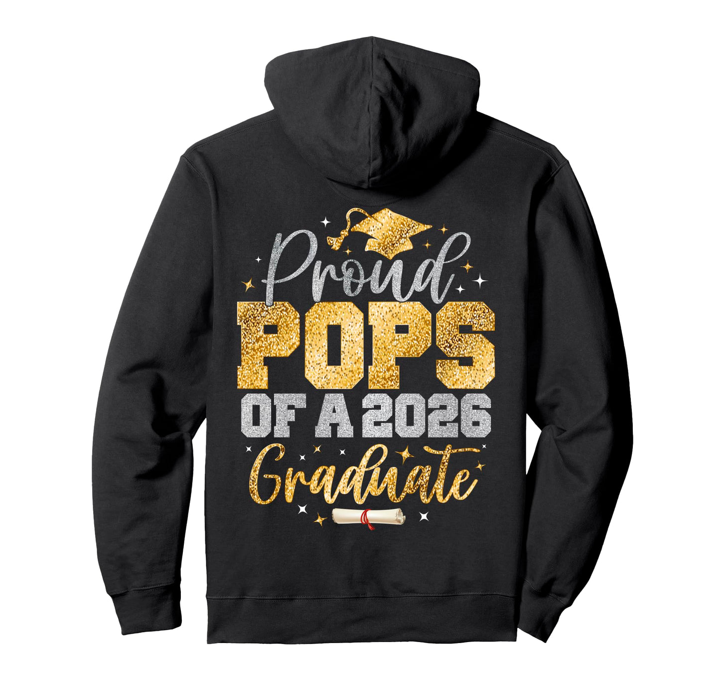 Proud Pops Class 2026 Graduate Senior Hoodie - Minimalist Print Unisex - T-Shirt, Sweatshirt, Hoodie
