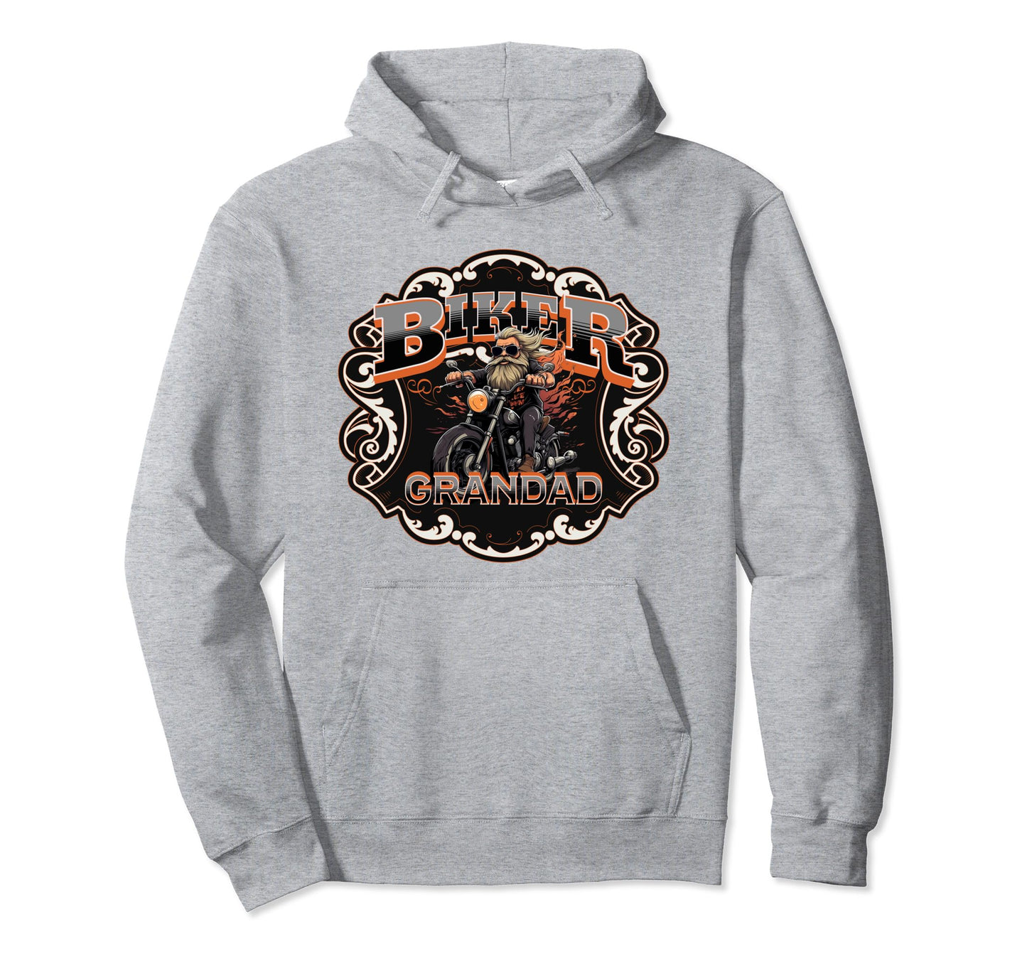 Mens Motorbike Biker Grandpa Hoodie - Casual Everyday Wear Unisex - T-Shirt, Sweatshirt, Hoodie