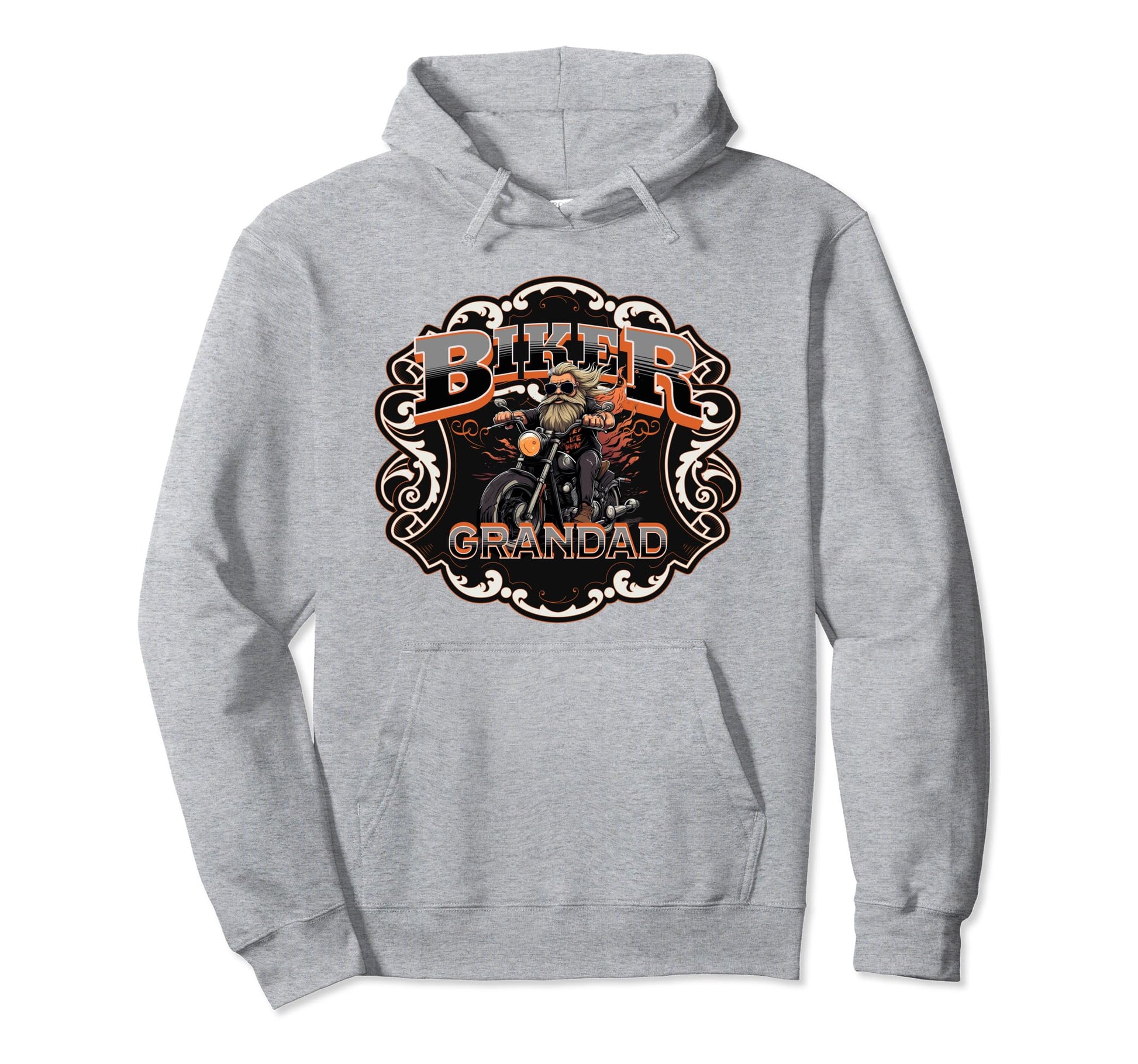 Mens Motorbike Biker Grandpa Hoodie - Casual Everyday Wear Unisex - T-Shirt, Sweatshirt, Hoodie