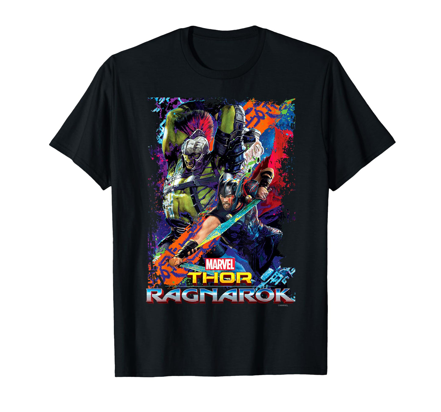 Marvel Thor Ragnarok Hulk Neon Pop T-Shirt - Novelty Apparel for Adults - T-Shirt, Sweatshirt, Hoodie
