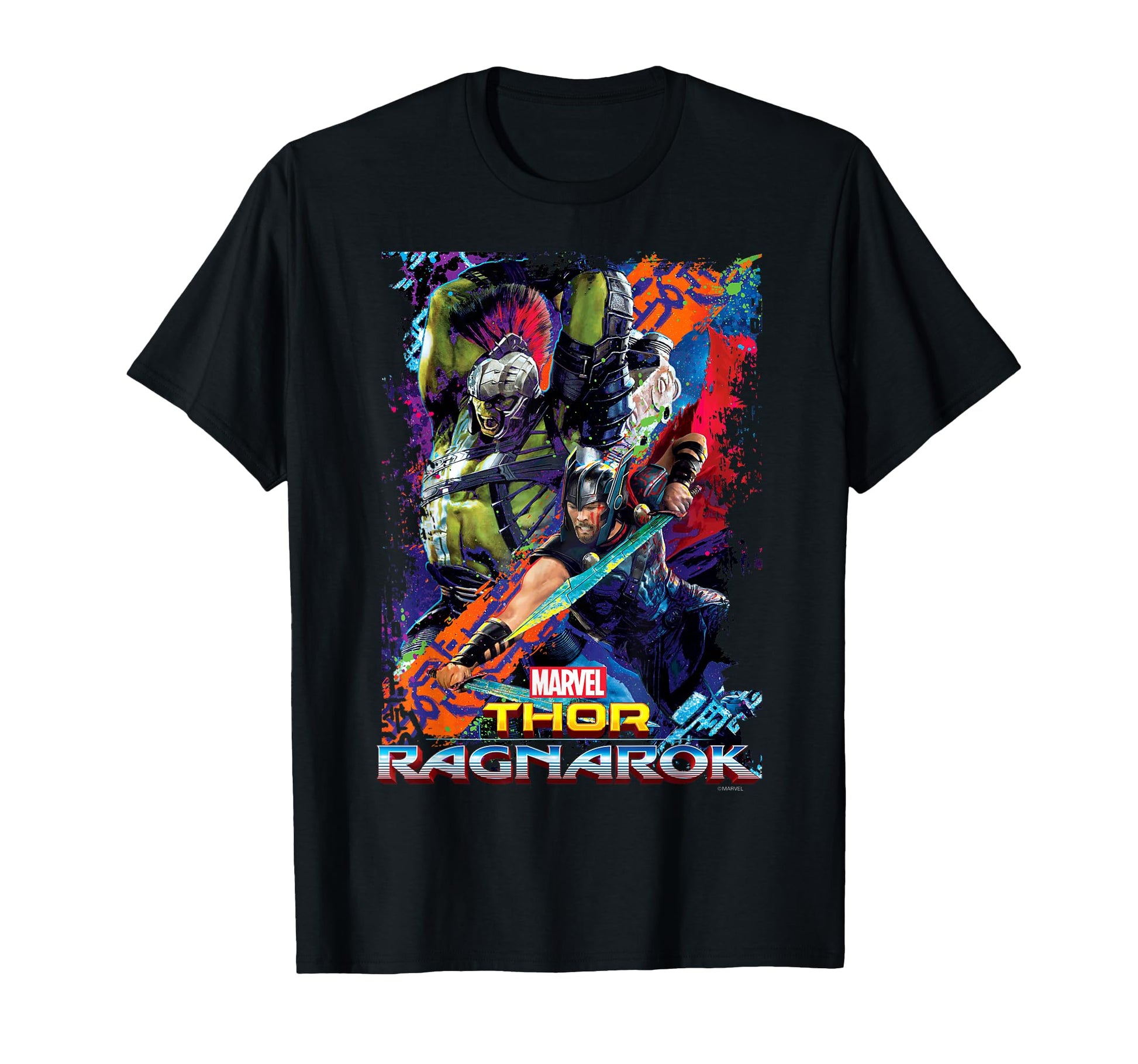 Marvel Thor Ragnarok Hulk Neon Pop T-Shirt - Novelty Apparel for Adults - T-Shirt, Sweatshirt, Hoodie