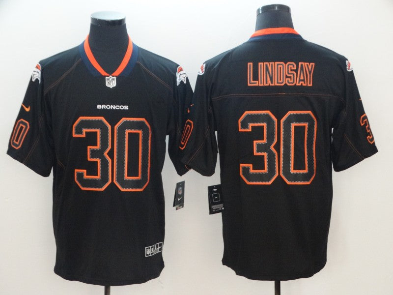 Men's Denver Broncos Phillip Lindsay #30 Black Game Jersey1 football jersey product view 1