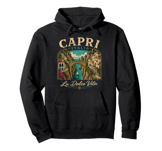 Capri Italia La Dolce Vita Italy Hoodie - Novelty Apparel Men Women - T-Shirt, Sweatshirt, Hoodie