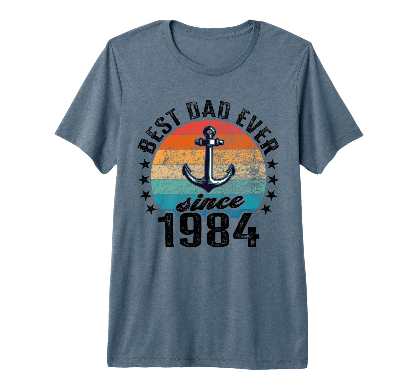 Best Dad World No Joke Dad Since 1984 T-Shirt - Aesthetic Graphic Unisex - T-Shirt, Sweatshirt, Hoodie