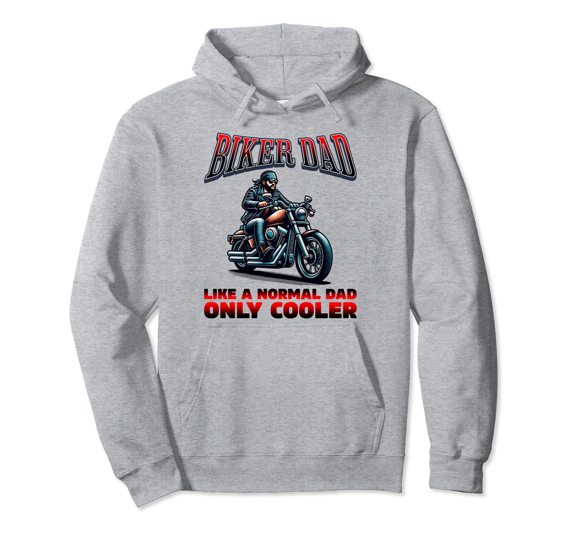 Biker Dad Like Normal Dad Only Cooler Hoodie - Minimalist Print Men Women - T-Shirt, Sweatshirt, Hoodie