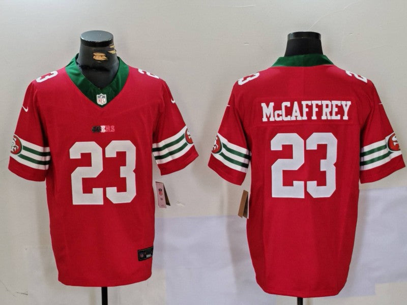 Men's San Francisco 49ers Christian McCaffrey Scarlet Vapor F.U.S.E. Limited Jersey football jersey product view 1