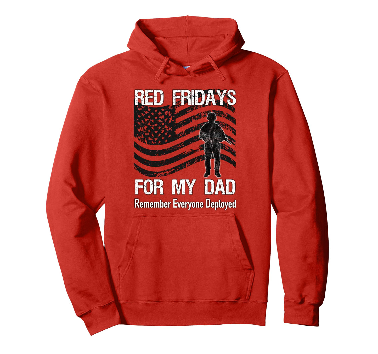 Red Friday Dad Military American Flag Hoodie - Streetwear Style Unisex - T-Shirt, Sweatshirt, Hoodie