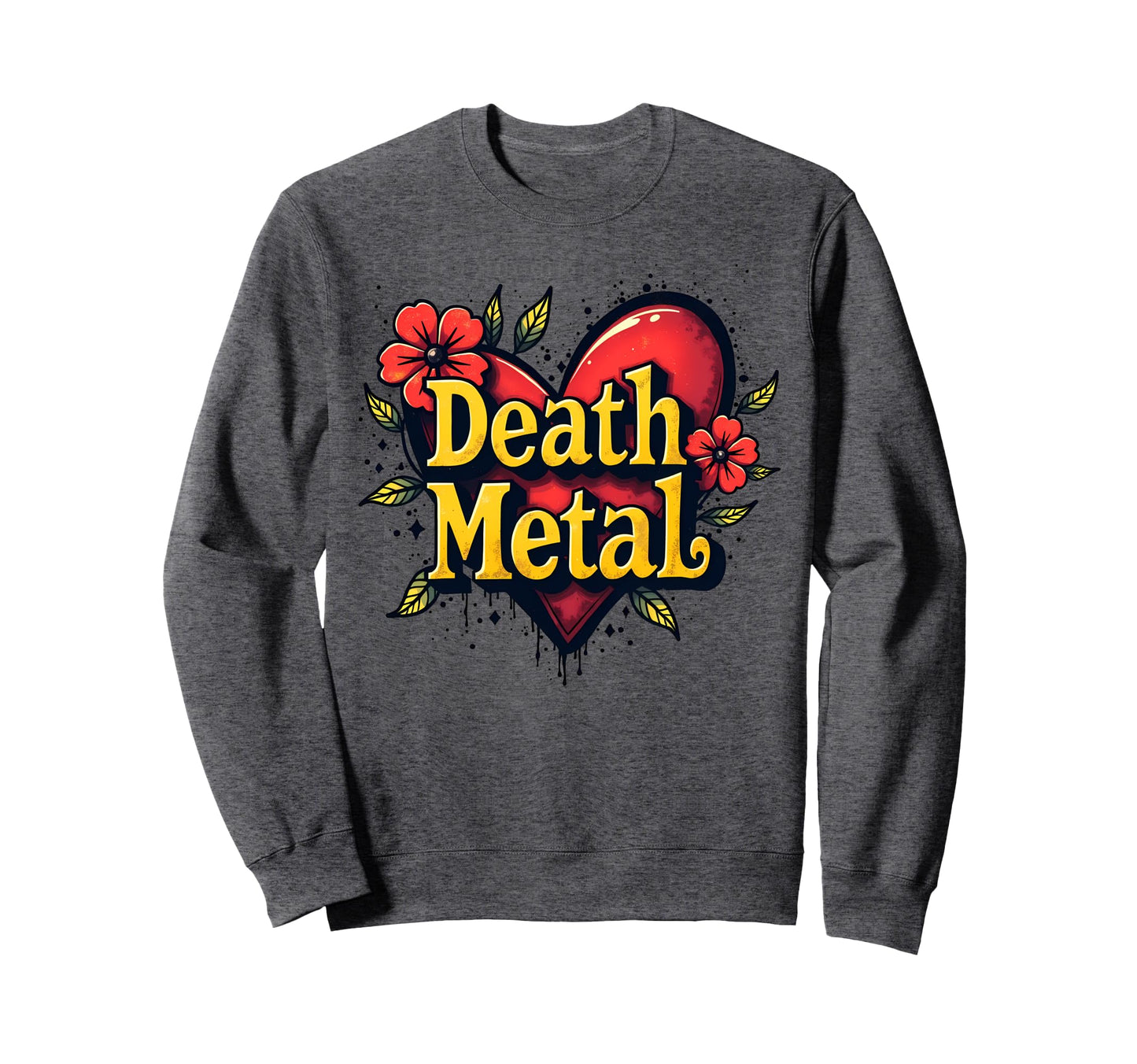 Pop Art Death Metal Rocker Sweatshirt - Fun Novelty Design Men Women - T-Shirt, Sweatshirt, Hoodie