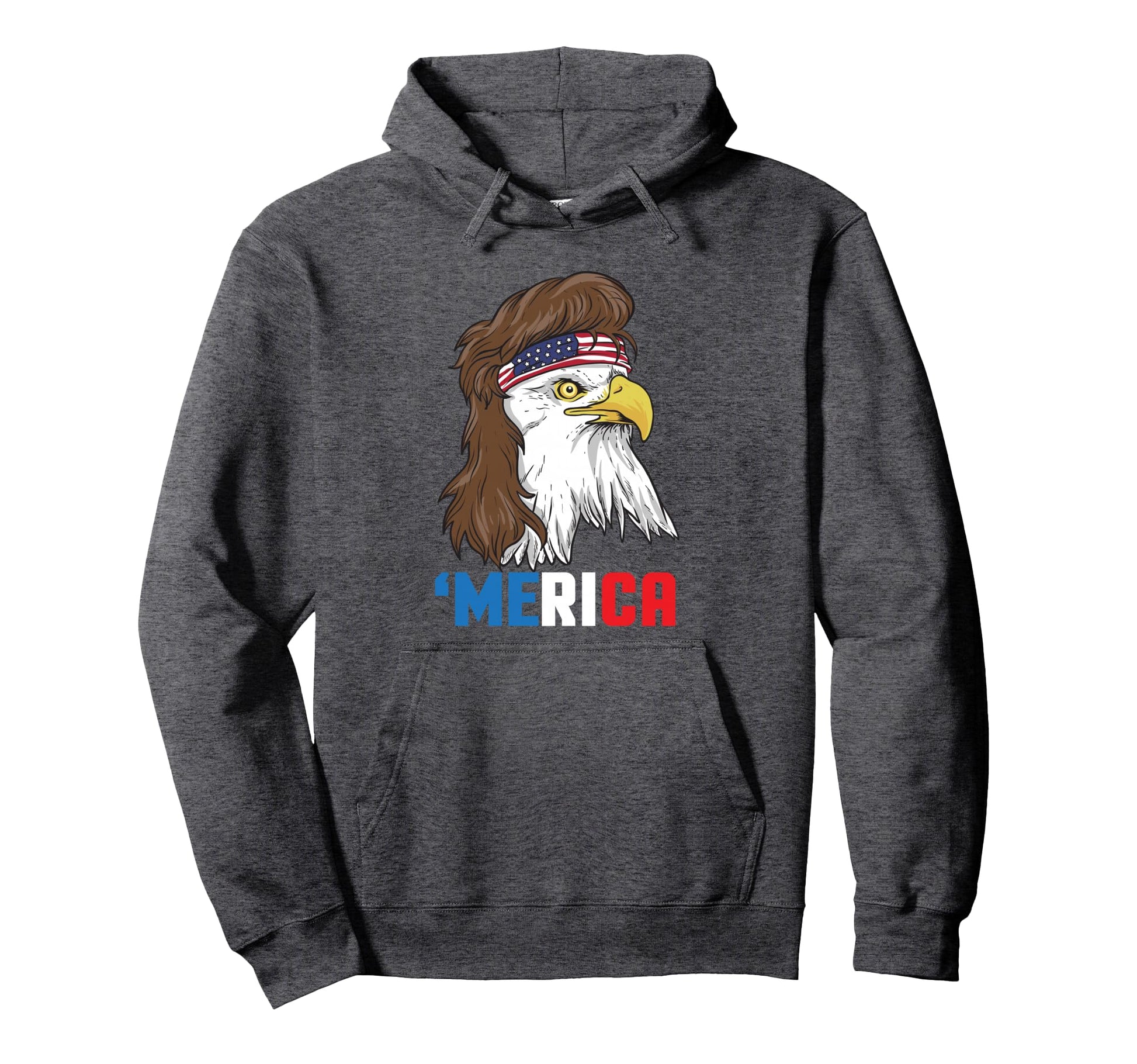 Merica Patriotic Mullet Eagle Pride Hoodie - Casual Everyday Wear Unisex - T-Shirt, Sweatshirt, Hoodie