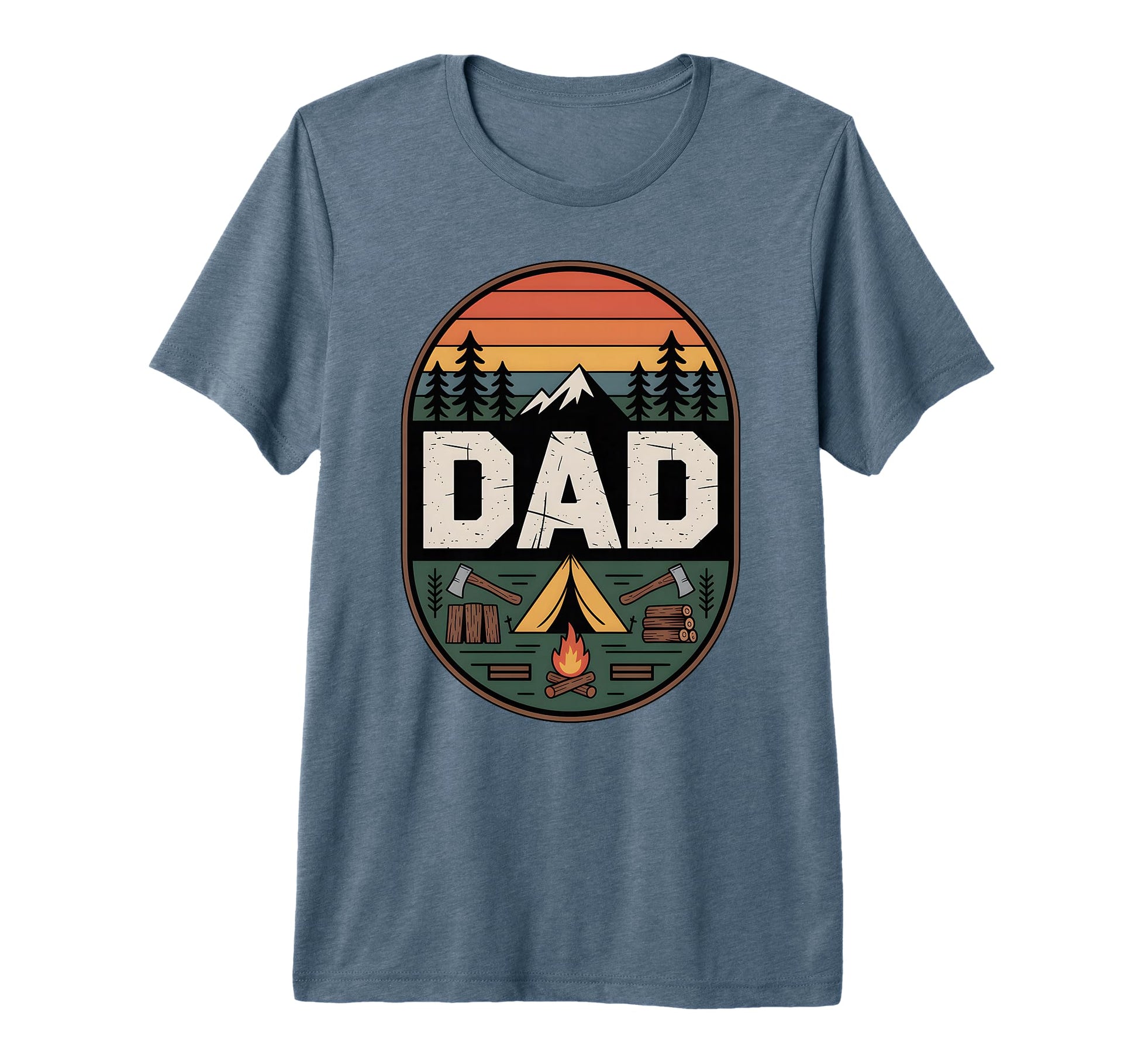 Mens Bushcraft Dad Camping Outdoor T-Shirt - Fun Novelty Design Unisex - T-Shirt, Sweatshirt, Hoodie