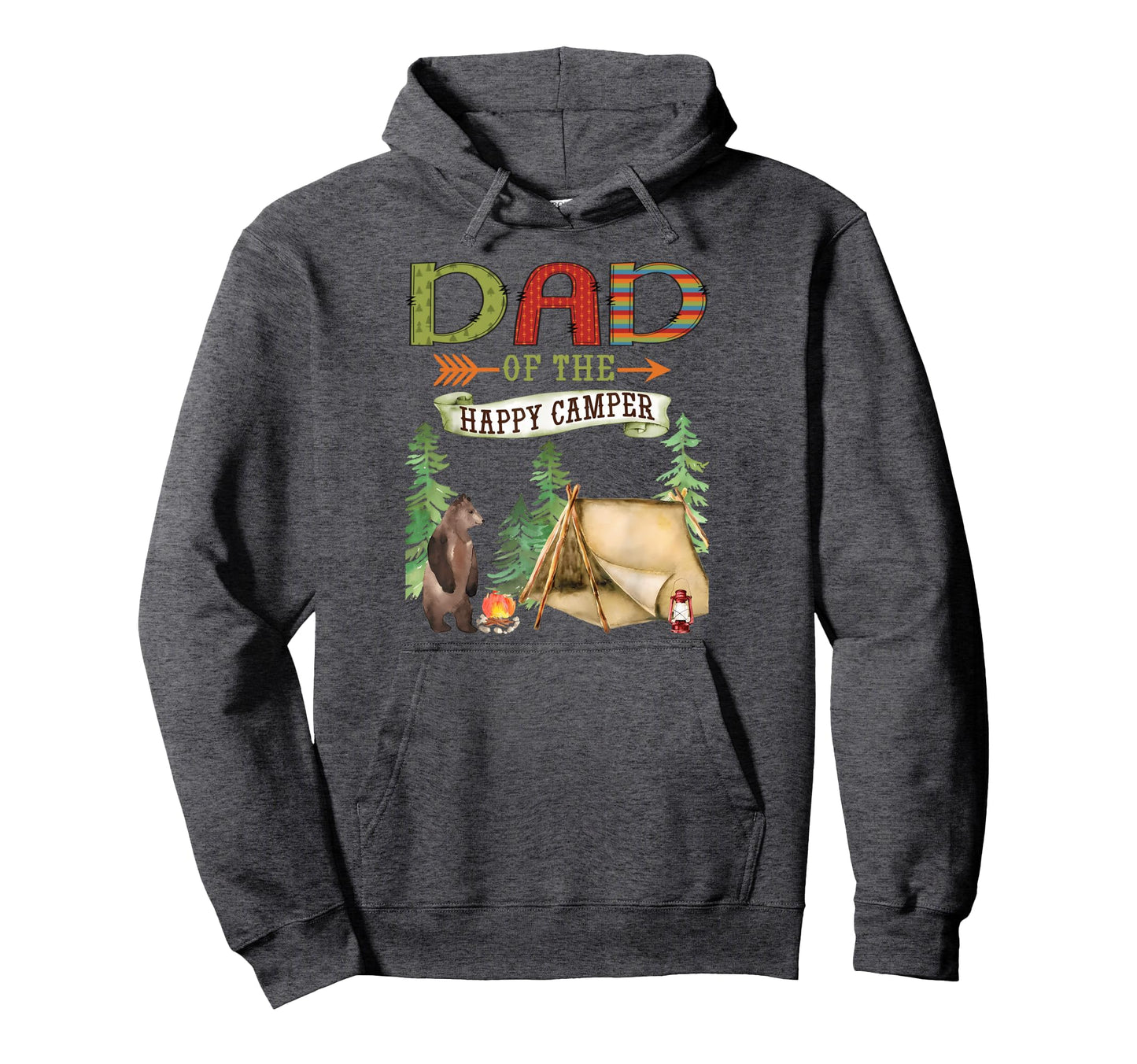 Dad Happy Camper First Birthday Hoodie - Aesthetic Graphic Men Women - T-Shirt, Sweatshirt, Hoodie