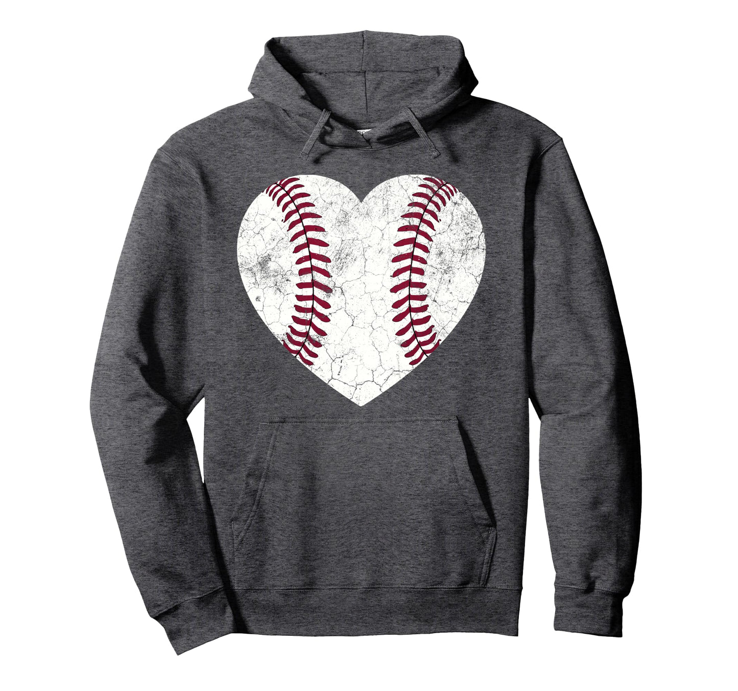 Baseball Heart Fun Mom Dad Softball Gift Hoodie - Graphic Print for Adults - T-Shirt, Sweatshirt, Hoodie
