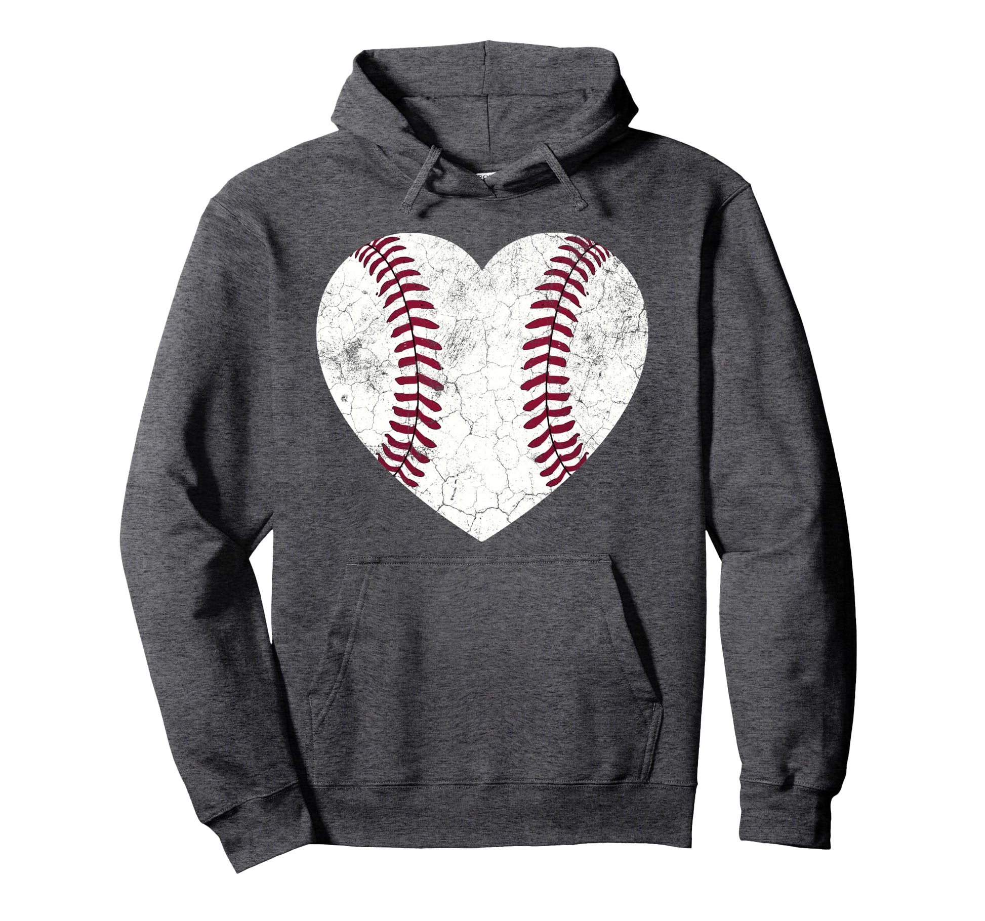 Baseball Heart Fun Mom Dad Softball Gift Hoodie - Graphic Print for Adults - T-Shirt, Sweatshirt, Hoodie