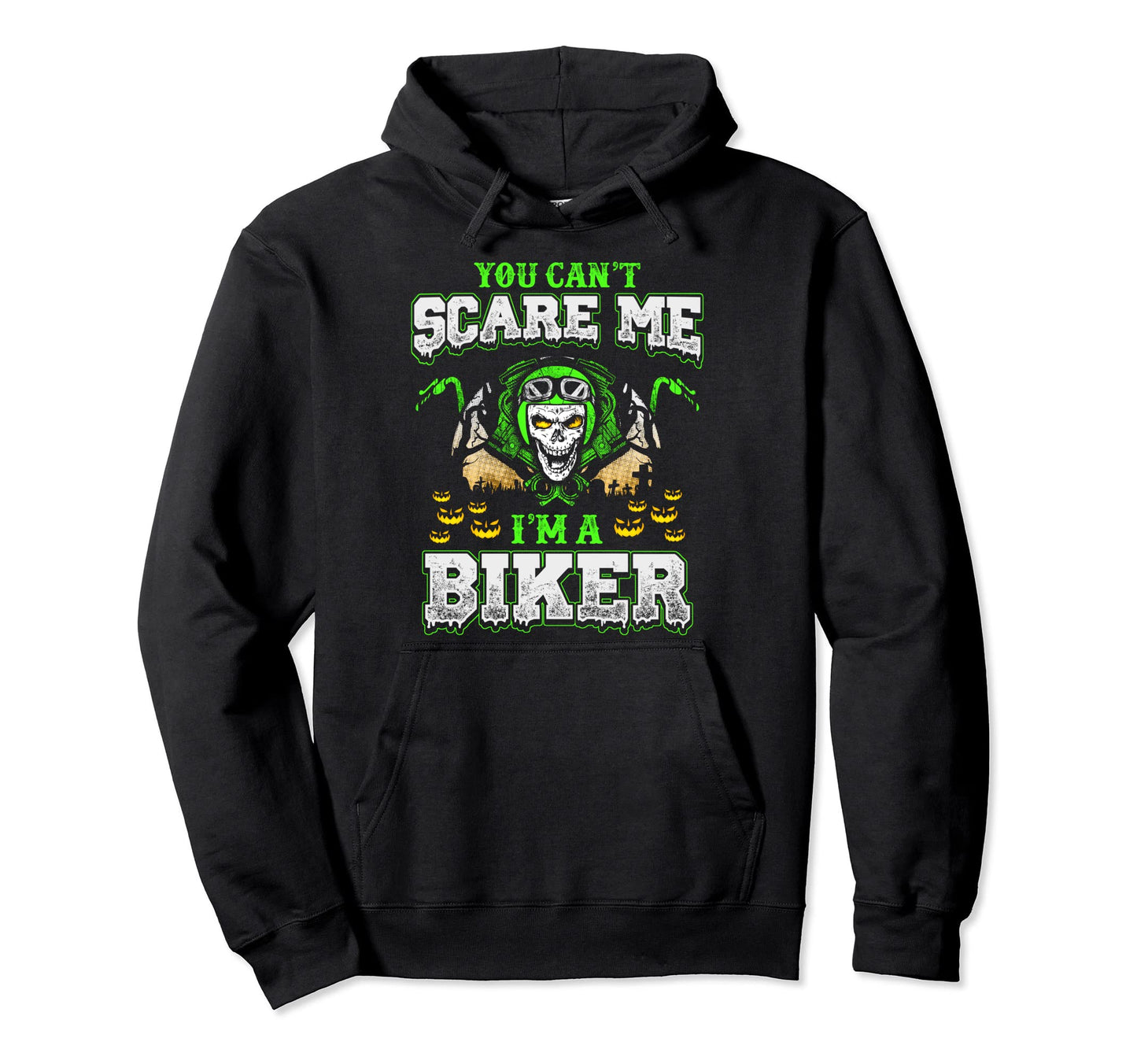 Biker Halloween Motorcycle Skull Rider Hoodie - Custom Art Print Men Women - T-Shirt, Sweatshirt, Hoodie