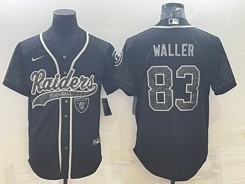 Men's Las Vegas Raiders Darren Waller Black RFLCTV Limited Jersey Joint Edition football jersey product view 1