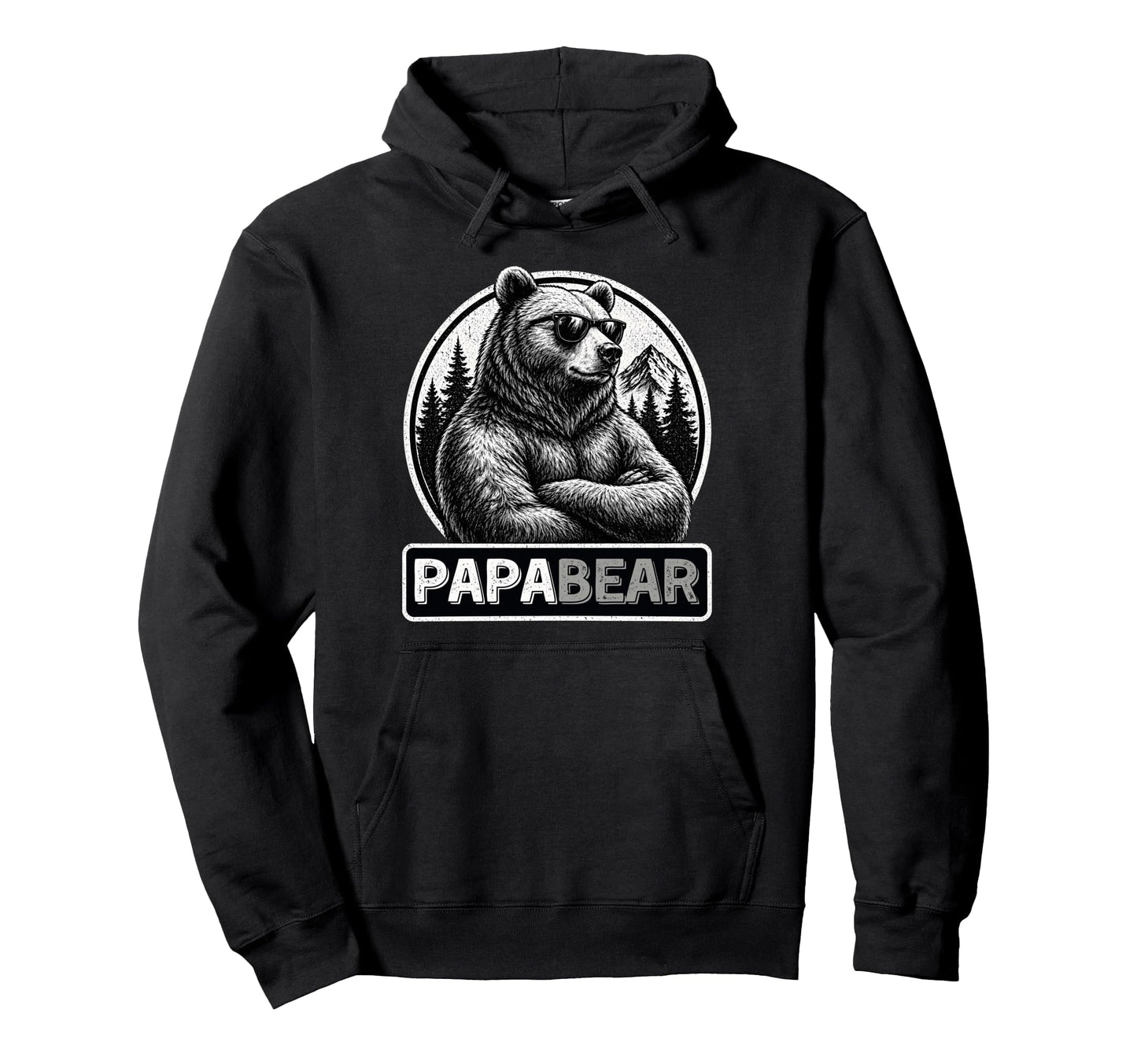 Papa Bear Alpha Father Bear Sunglasses Hoodie - Trendy Graphic for Adults - T-Shirt, Sweatshirt, Hoodie