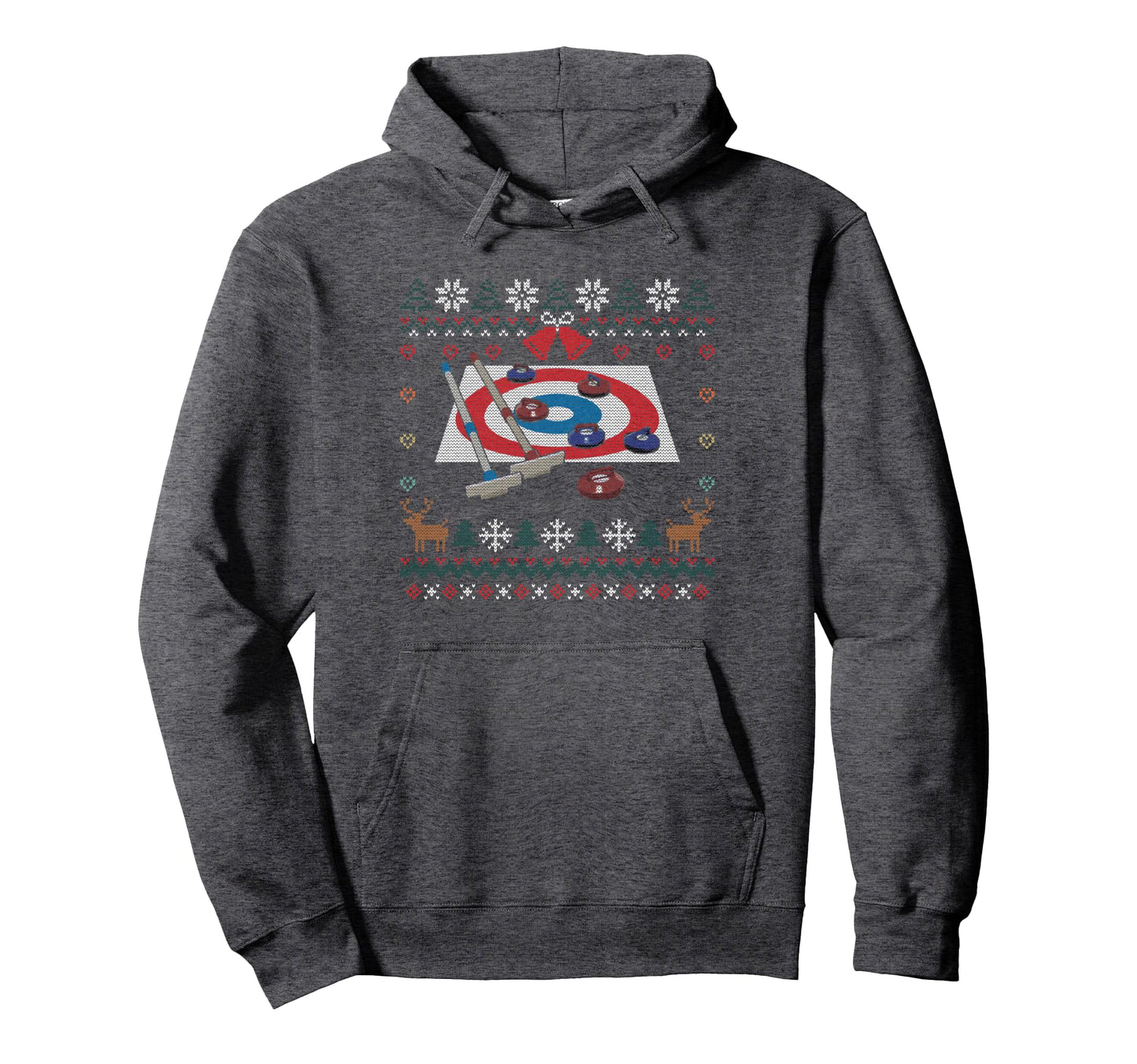 Curling Ugly Ball Sports Player Hoodie - Custom Art Print Unisex - T-Shirt, Sweatshirt, Hoodie