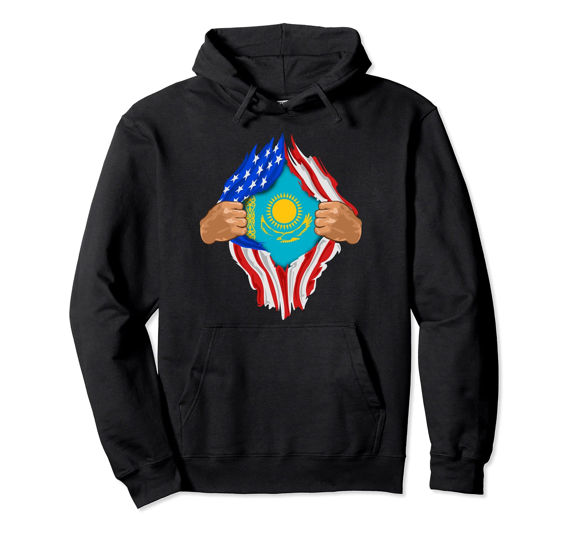 Kazakhstan Blood Inside Me Kazakhstan Hoodie - Novelty Apparel Men Women - T-Shirt, Sweatshirt, Hoodie