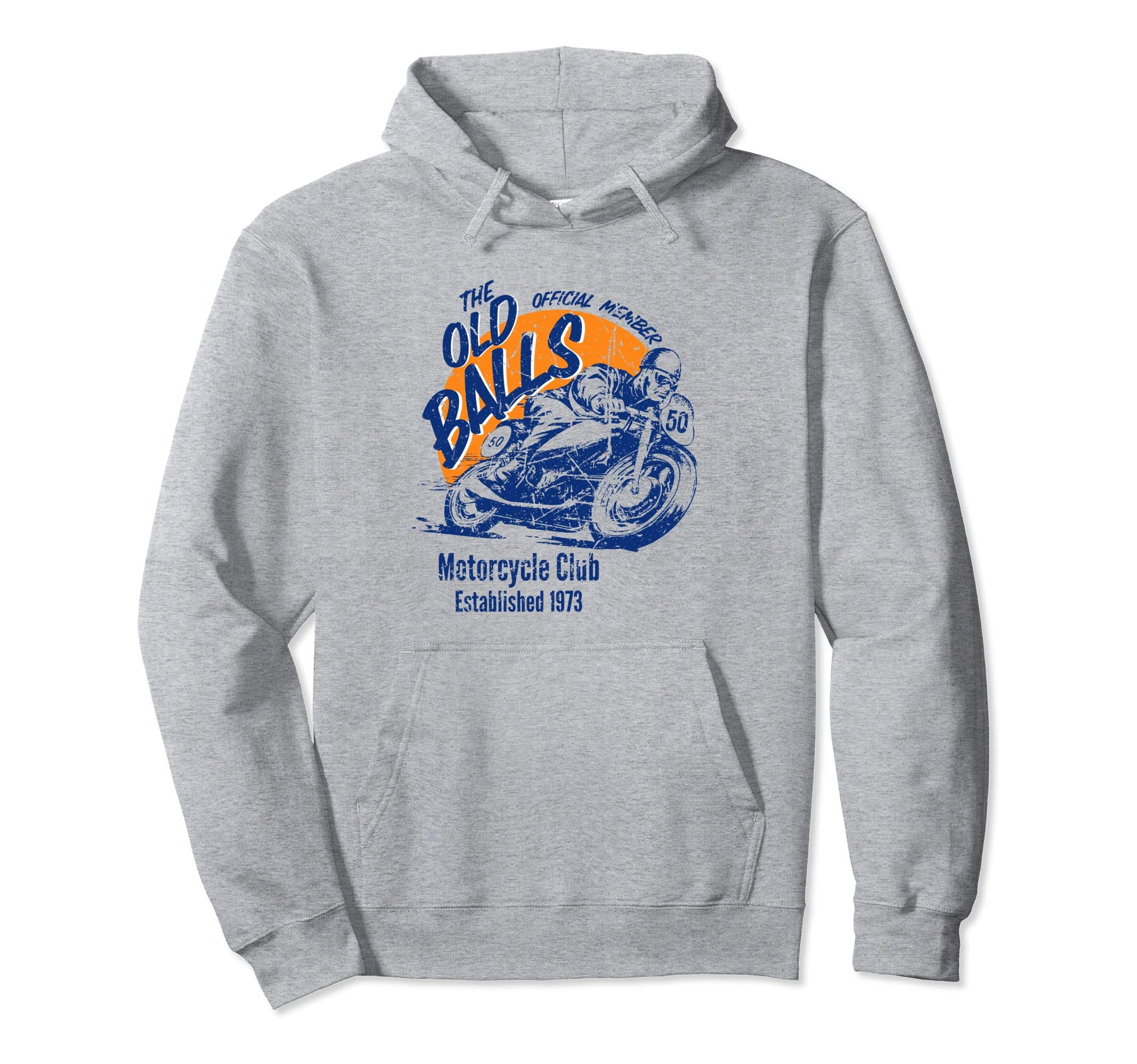 Biker Dad Motorcycle 50Th Birthday Hoodie - Custom Art Print for Adults - T-Shirt, Sweatshirt, Hoodie