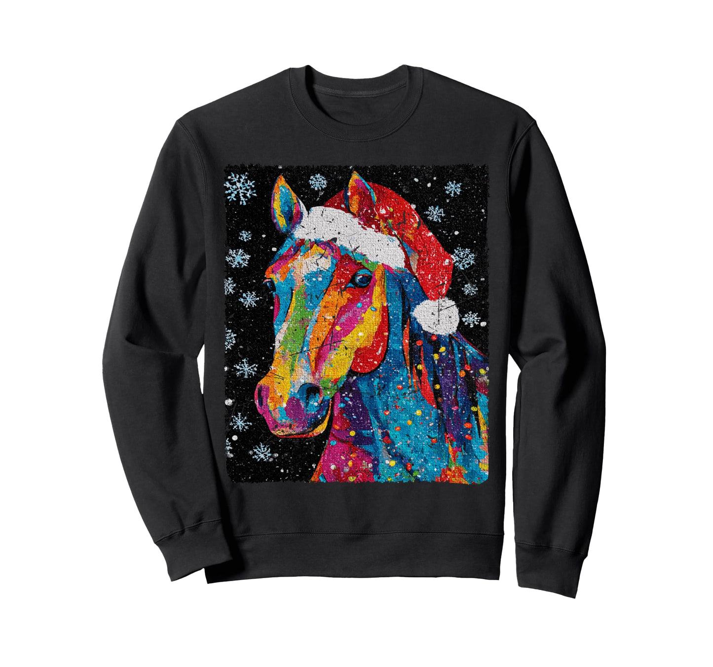 Pop Art Horse Ladies Sweatshirt - Trendy Graphic for Adults - T-Shirt, Sweatshirt, Hoodie