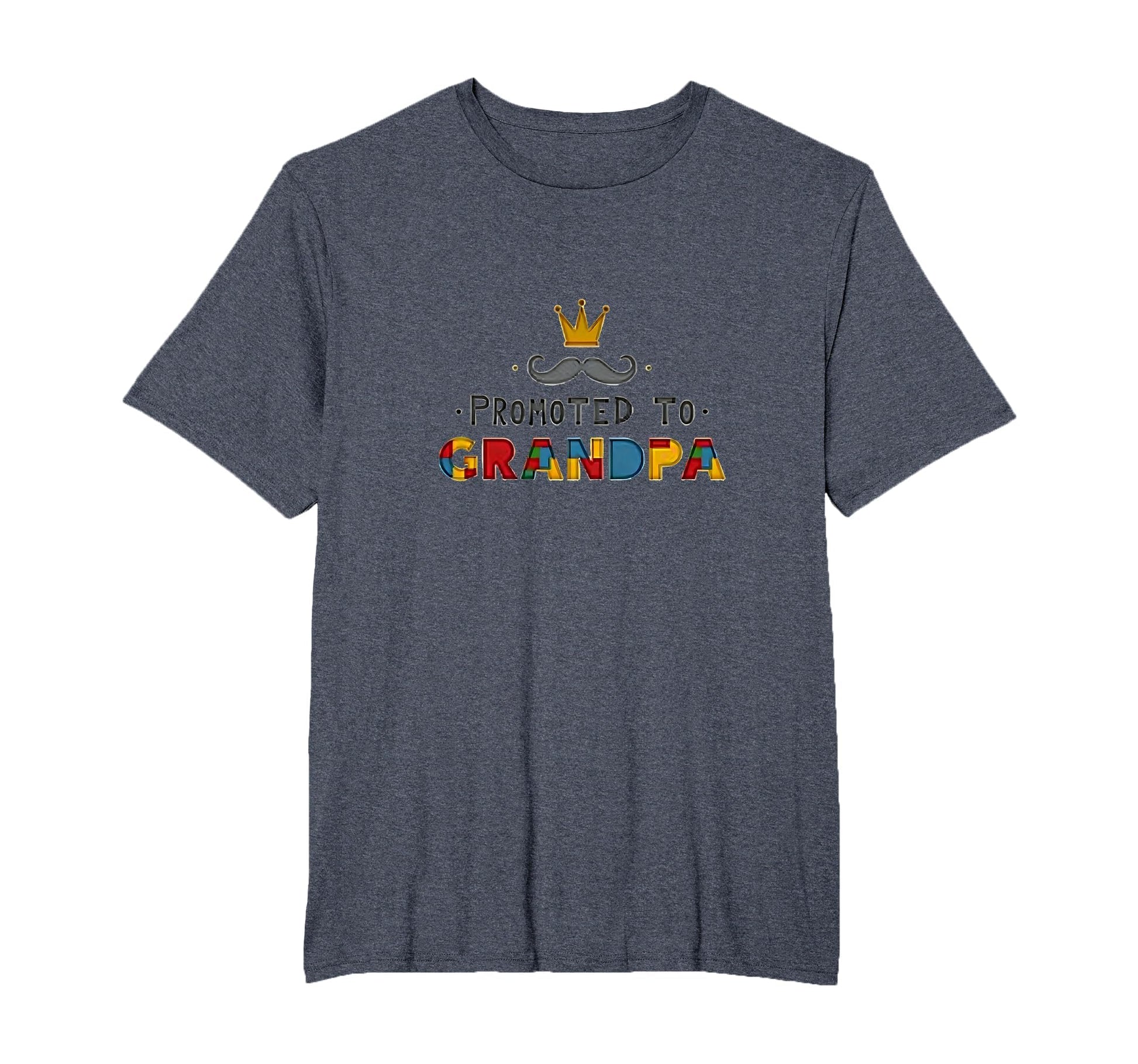 Promoted To Grandpa Royal Mustache T-Shirt - Minimalist Print Unisex - T-Shirt, Sweatshirt, Hoodie