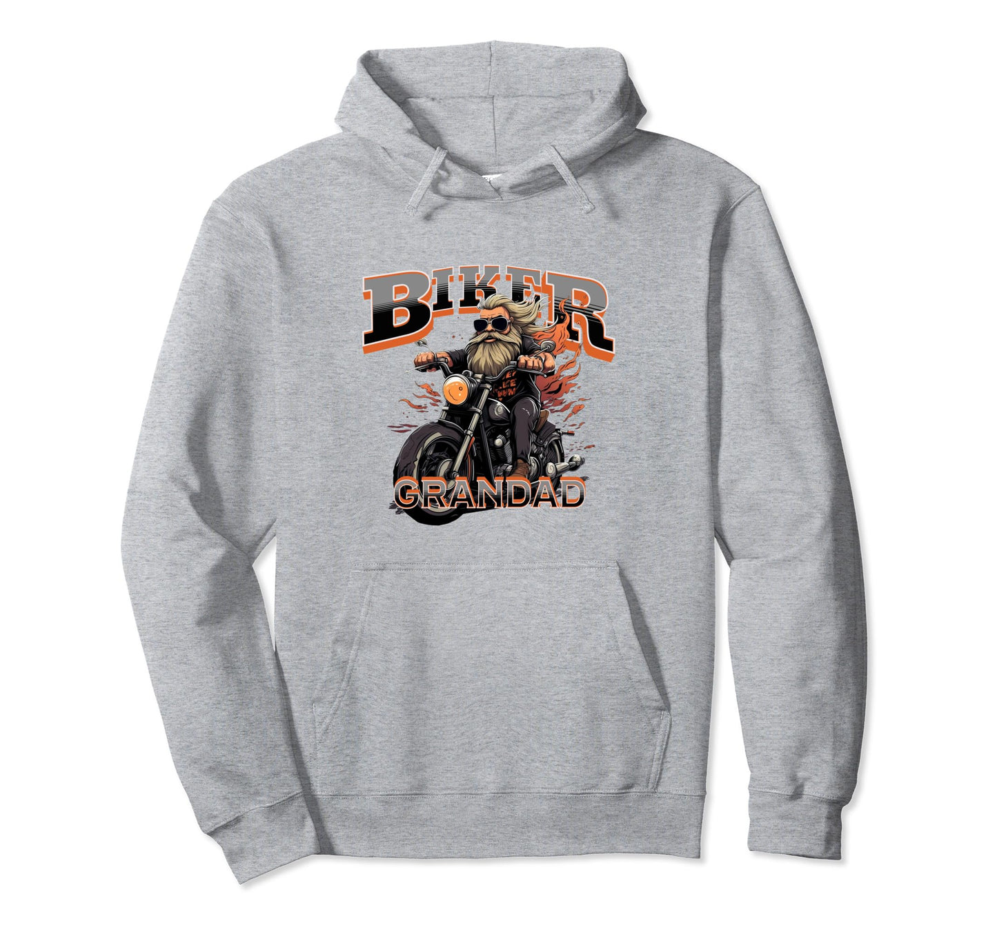 Mens Motorbike Biker Grandpa Hoodie - Custom Art Print for Adults - T-Shirt, Sweatshirt, Hoodie