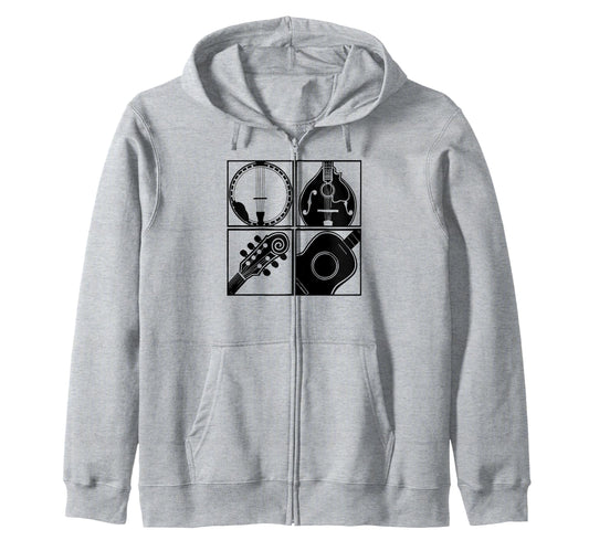 Bluegrassgarage Bluegrass Music Fan Hoodie - Streetwear Style Men Women - T-Shirt, Sweatshirt, Hoodie