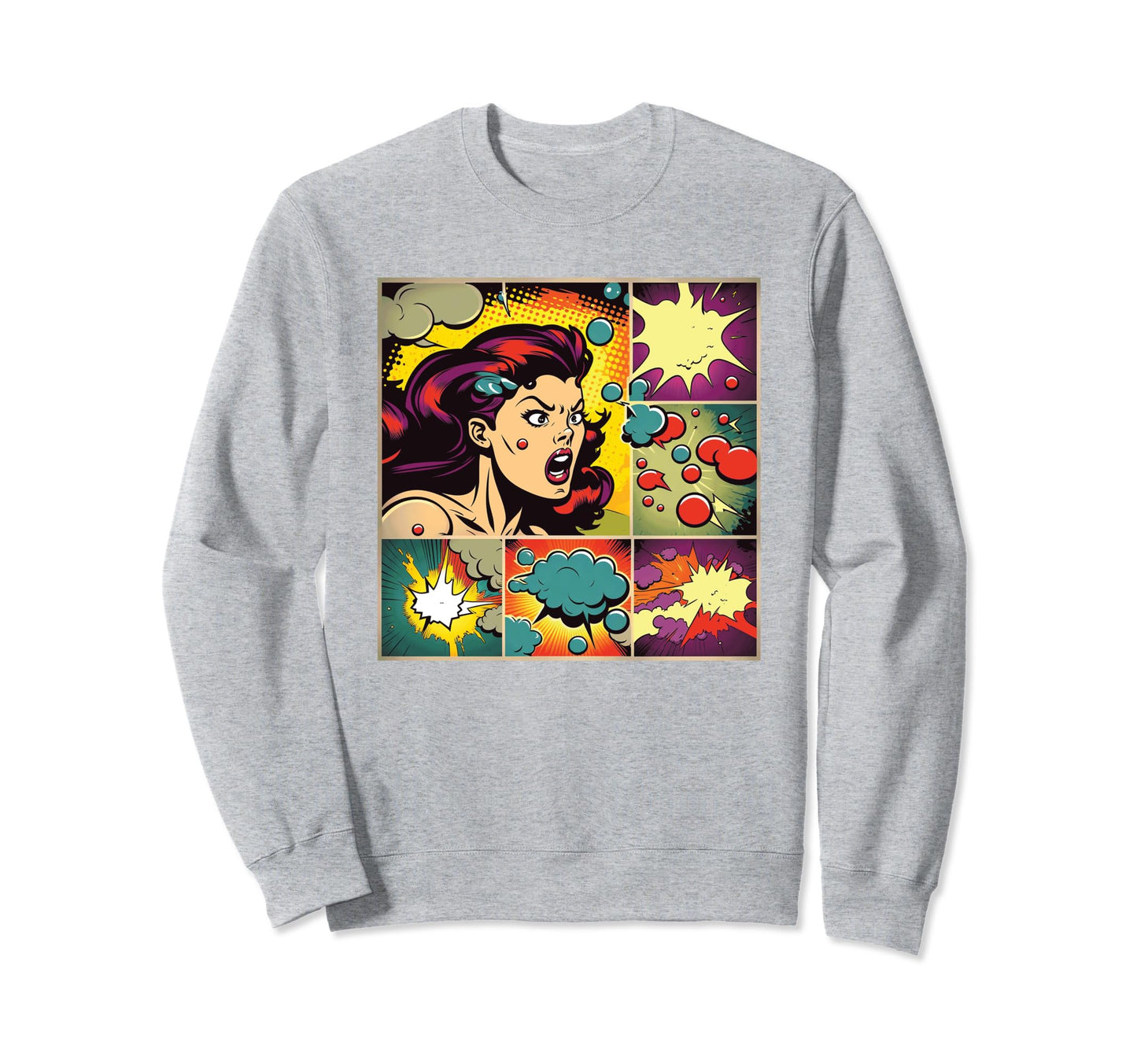 Funny Comic Pop Art Fun Cartoon Comics Sweatshirt - Unique Graphic Unisex - T-Shirt, Sweatshirt, Hoodie