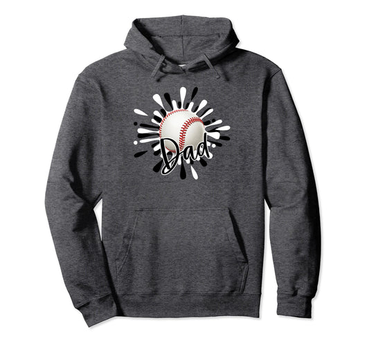 Baseball Dad Funny Novelty Baseball Hoodie - Trendy Graphic Men Women - T-Shirt, Sweatshirt, Hoodie