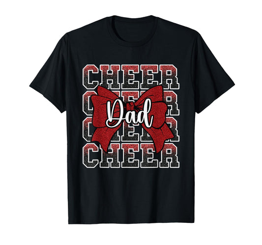 Cheer Dad Daddy Bow Sport T-Shirt - Minimalist Print for Adults - T-Shirt, Sweatshirt, Hoodie