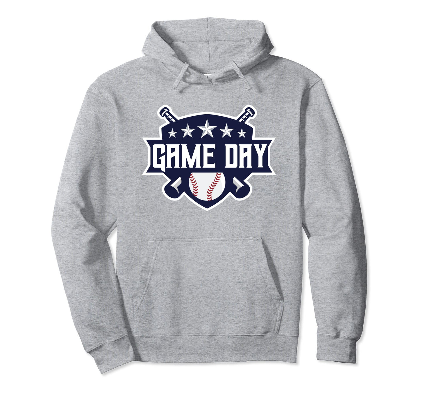 Baseball Game Day Sports Blue Stars Mom Hoodie - Unique Graphic Men Women - T-Shirt, Sweatshirt, Hoodie