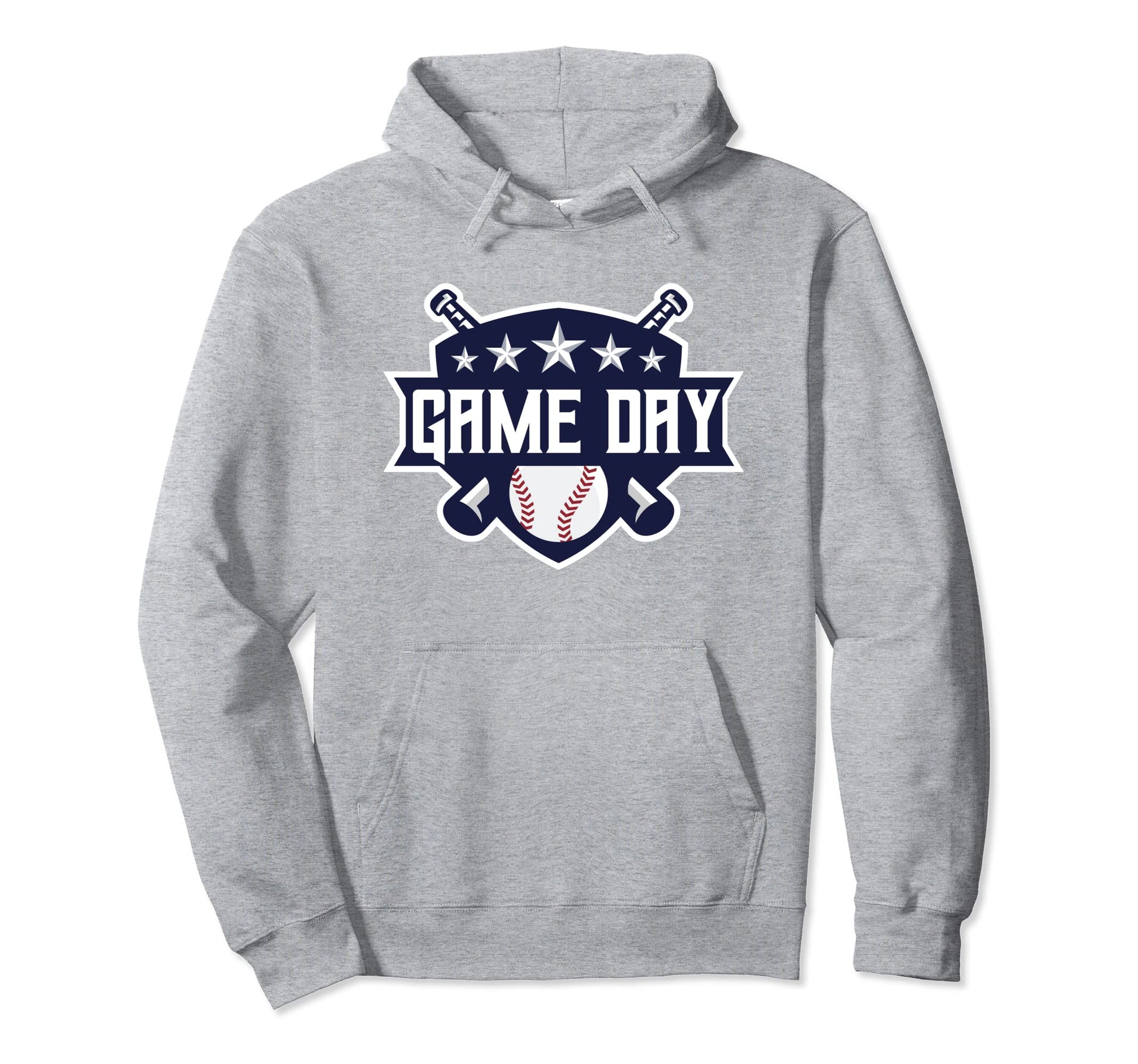 Baseball Game Day Sports Blue Stars Mom Hoodie - Unique Graphic Men Women - T-Shirt, Sweatshirt, Hoodie