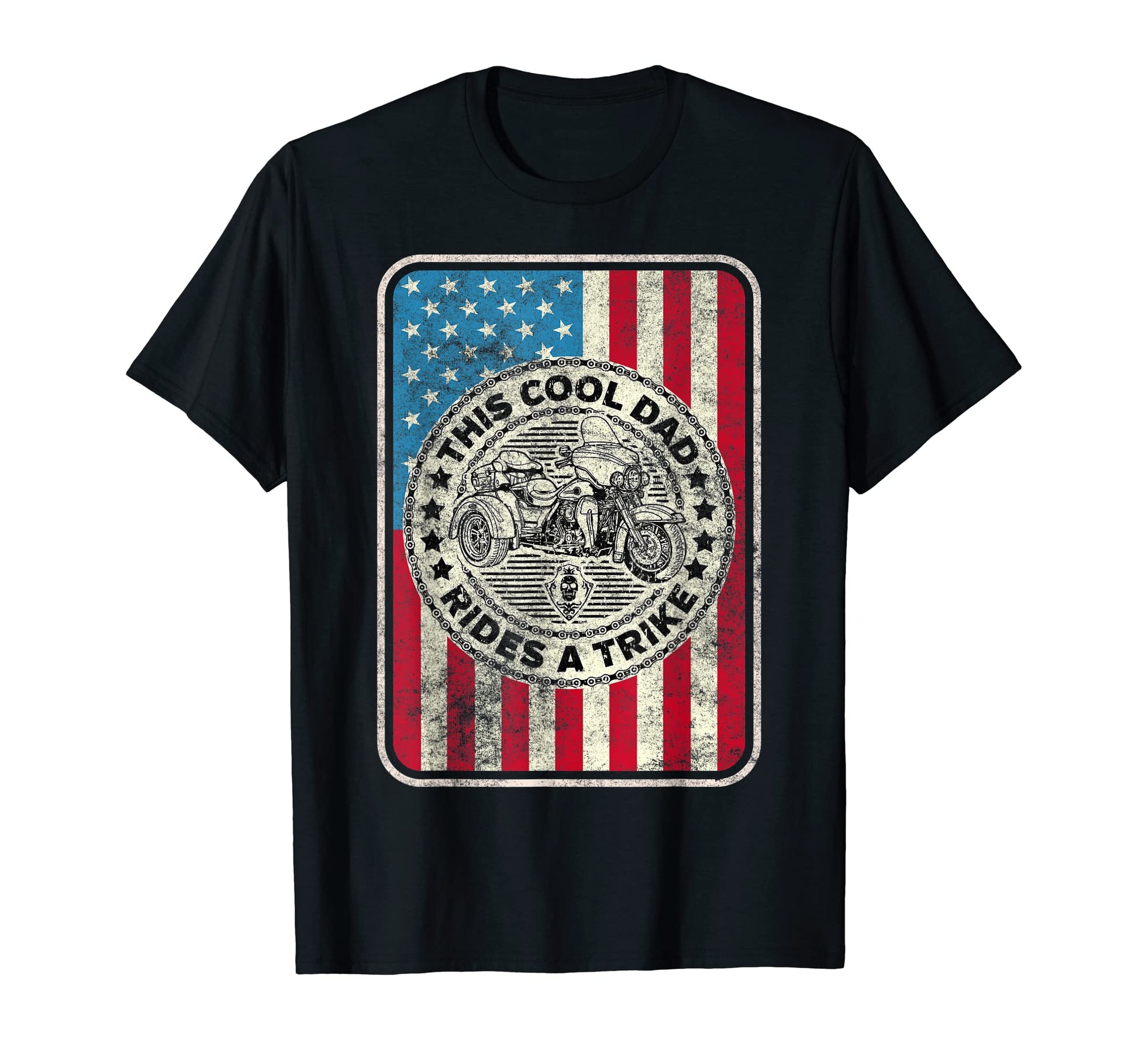 Mens Dad Ride Motorcycle Trike T-Shirt - Casual Everyday Wear Men Women - T-Shirt, Sweatshirt, Hoodie