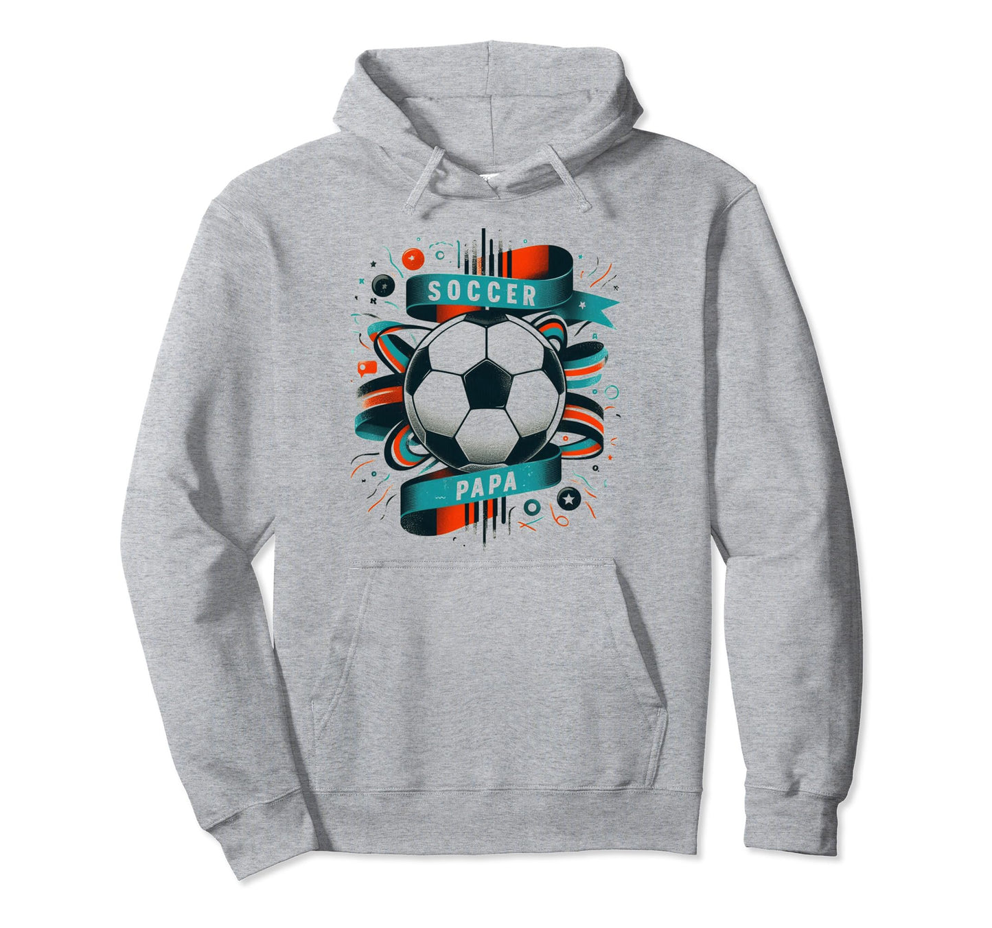 Soccer Papa Family Matching Dad Fathers Day Hoodie - Graphic Print Unisex - T-Shirt, Sweatshirt, Hoodie
