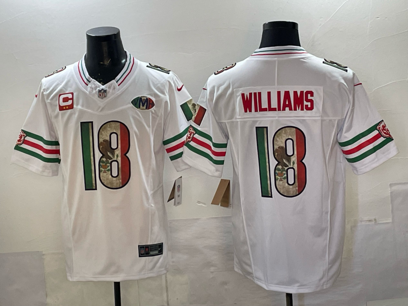 Men's Chicago Bears Caleb Williams #18 White Game Team Jersey football jersey product view 1