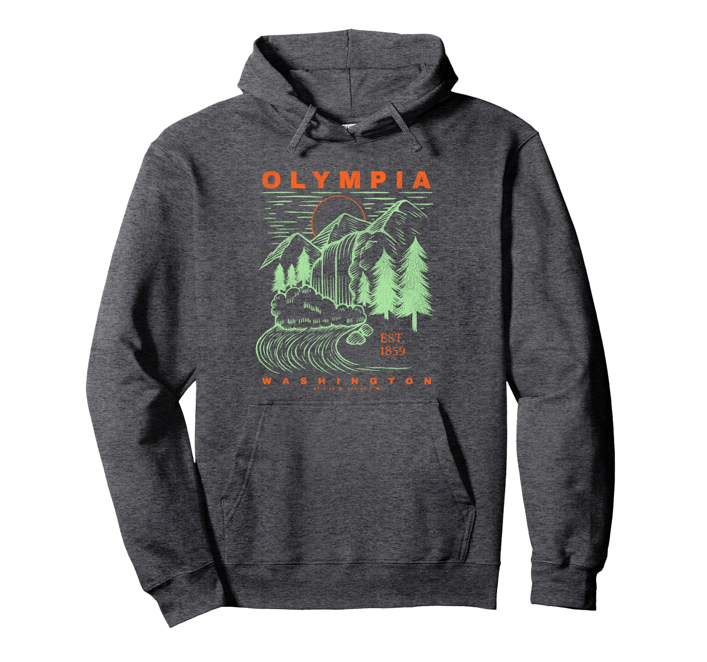 Olympia Washington Travel Souvenir Hoodie - Novelty Apparel Men Women - T-Shirt, Sweatshirt, Hoodie