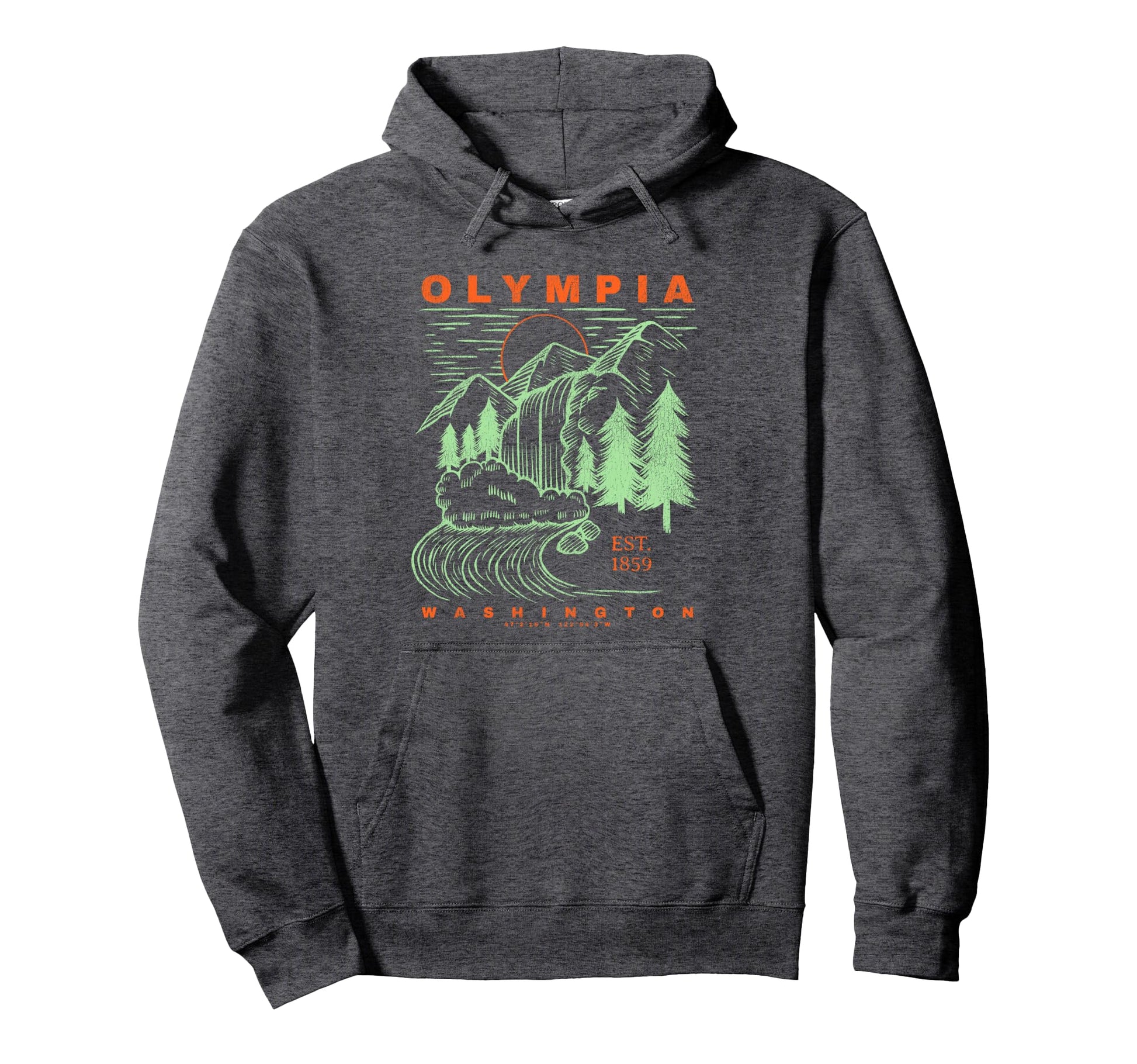 Olympia Washington Travel Souvenir Hoodie - Novelty Apparel Men Women - T-Shirt, Sweatshirt, Hoodie
