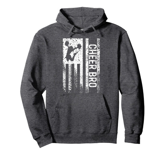 Cheer Bro American Flag Brother Hoodie - Minimalist Print Men Women - T-Shirt, Sweatshirt, Hoodie