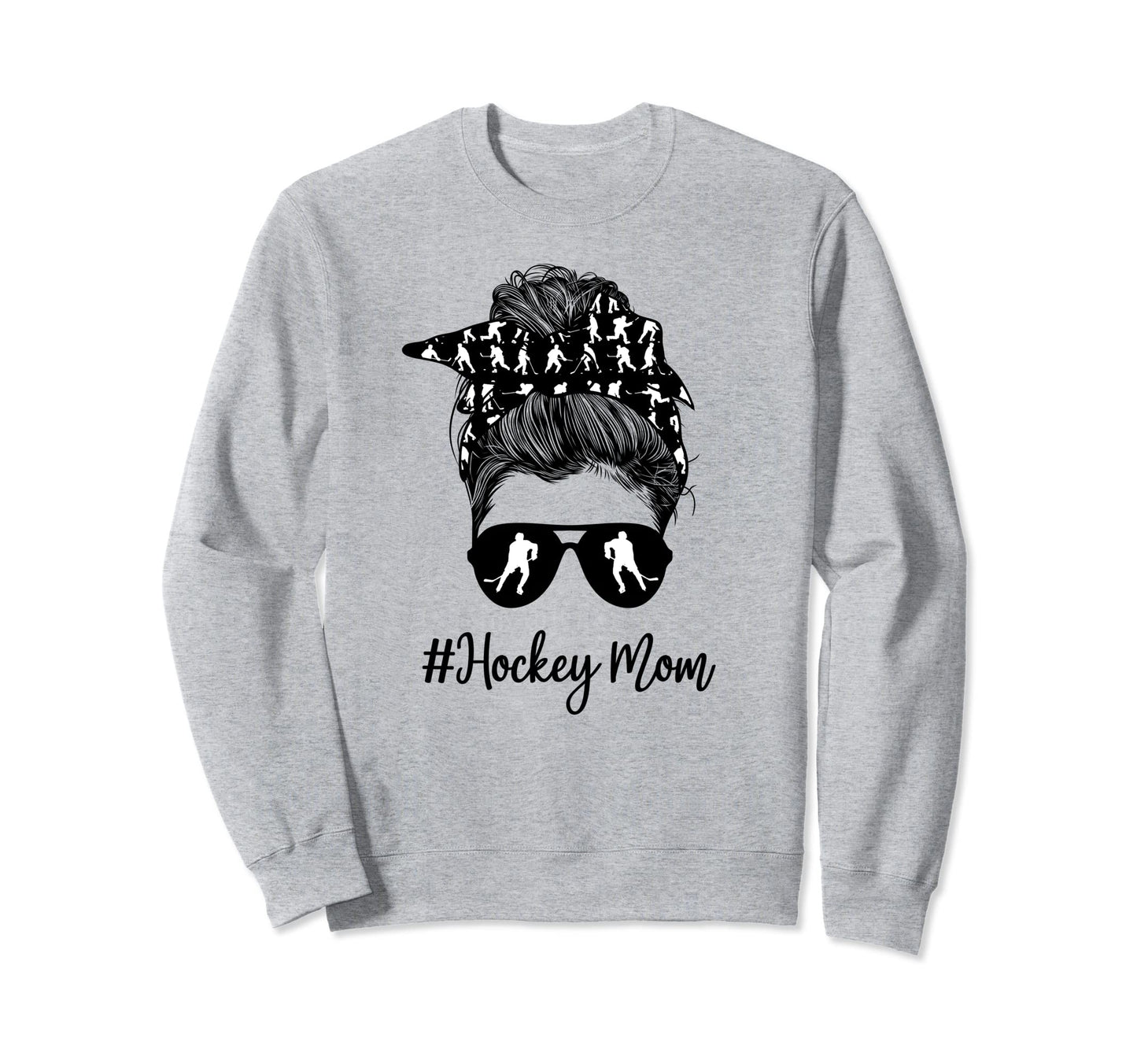 Funny Life Hockey Mom Leopard Sweatshirt - Fun Novelty Design Men Women - T-Shirt, Sweatshirt, Hoodie