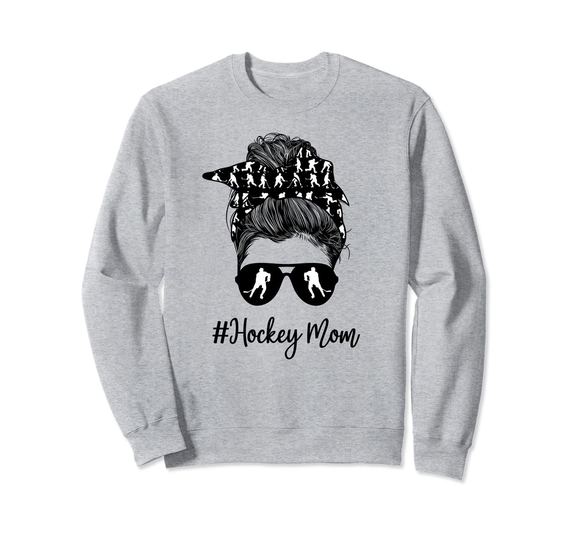 Funny Life Hockey Mom Leopard Sweatshirt - Fun Novelty Design Men Women - T-Shirt, Sweatshirt, Hoodie