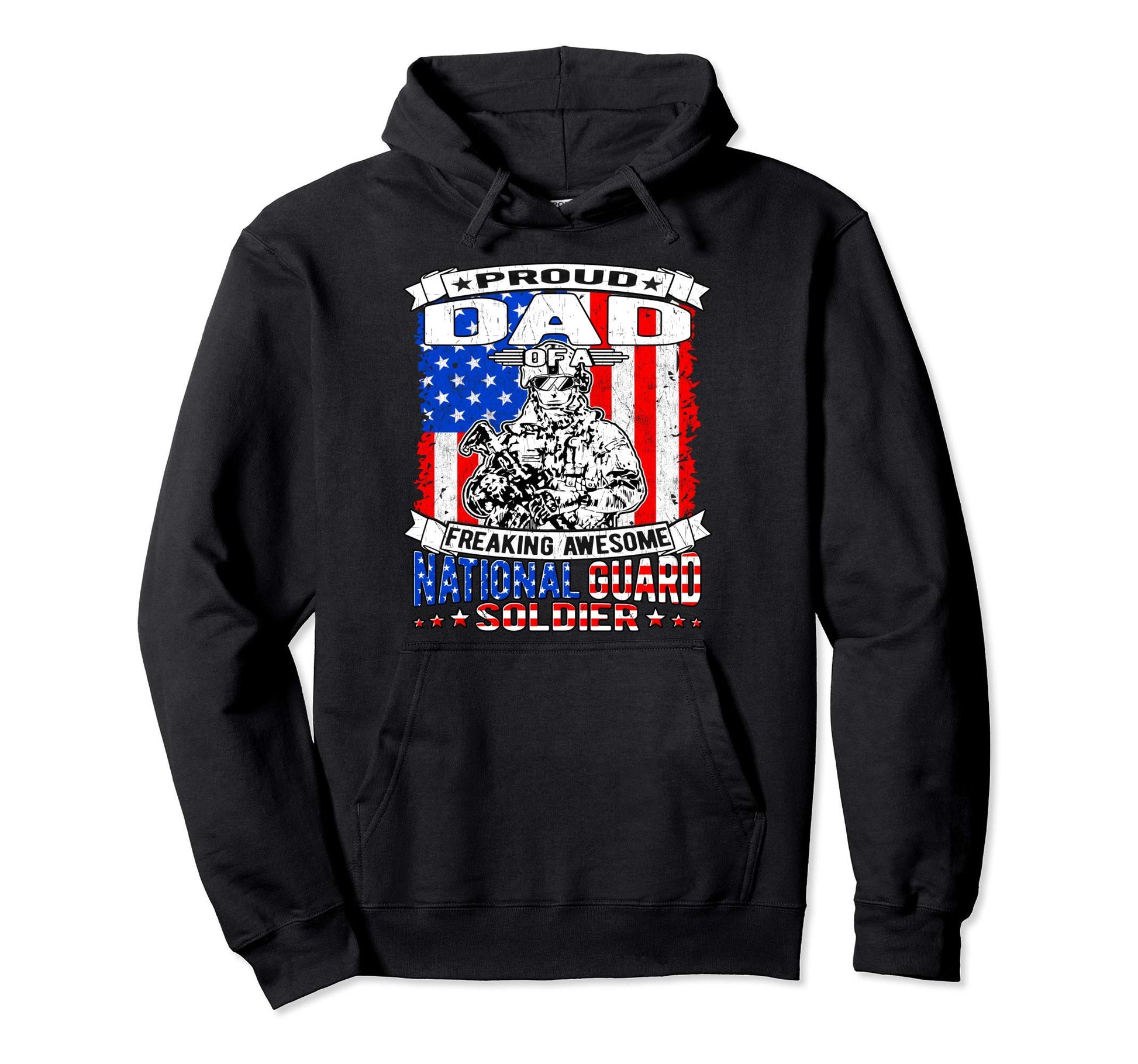 Proud Dad National Guard Soldier Hoodie - Aesthetic Graphic Men Women - T-Shirt, Sweatshirt, Hoodie