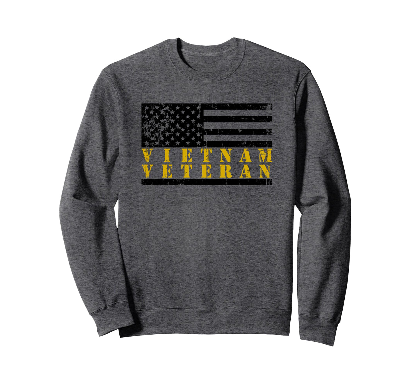 Vietnam Veteran Distressed Sweatshirt - Fun Novelty Design Men Women - T-Shirt, Sweatshirt, Hoodie
