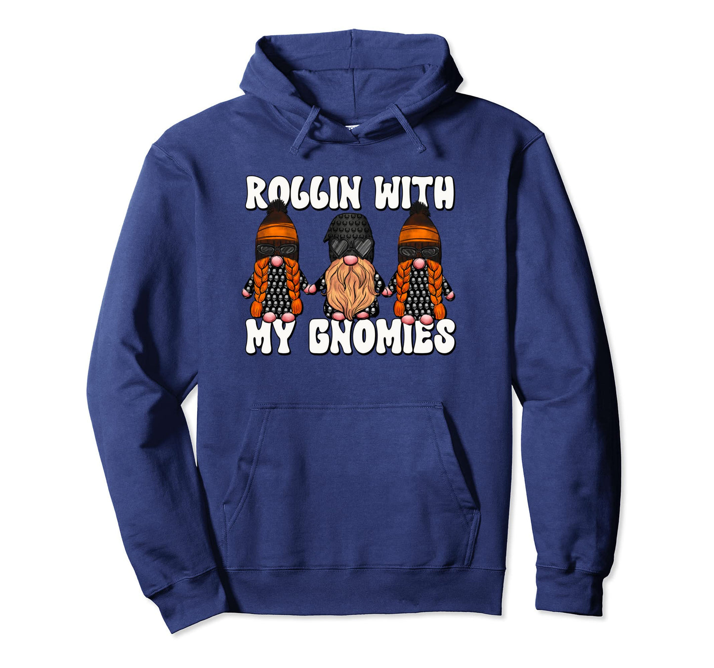 Three Gnomes Biker Mom And Dad Rollin Hoodie - Trendy Graphic for Adults - T-Shirt, Sweatshirt, Hoodie