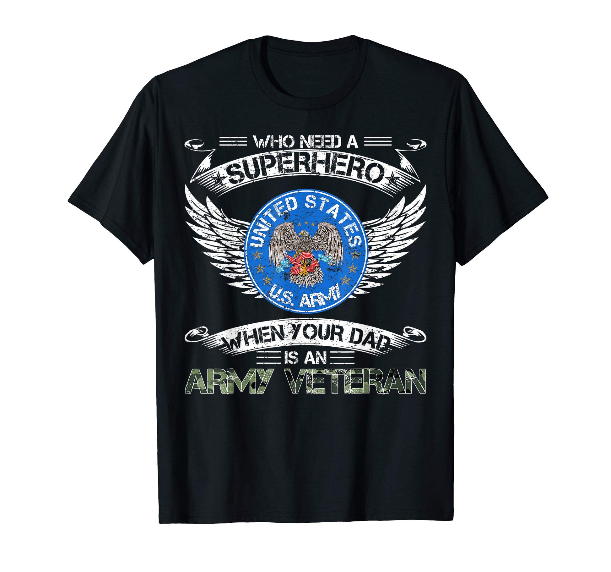 Mens Who Need Superhero When Your Dad Is T-Shirt - Graphic Print Men Women - T-Shirt, Sweatshirt, Hoodie