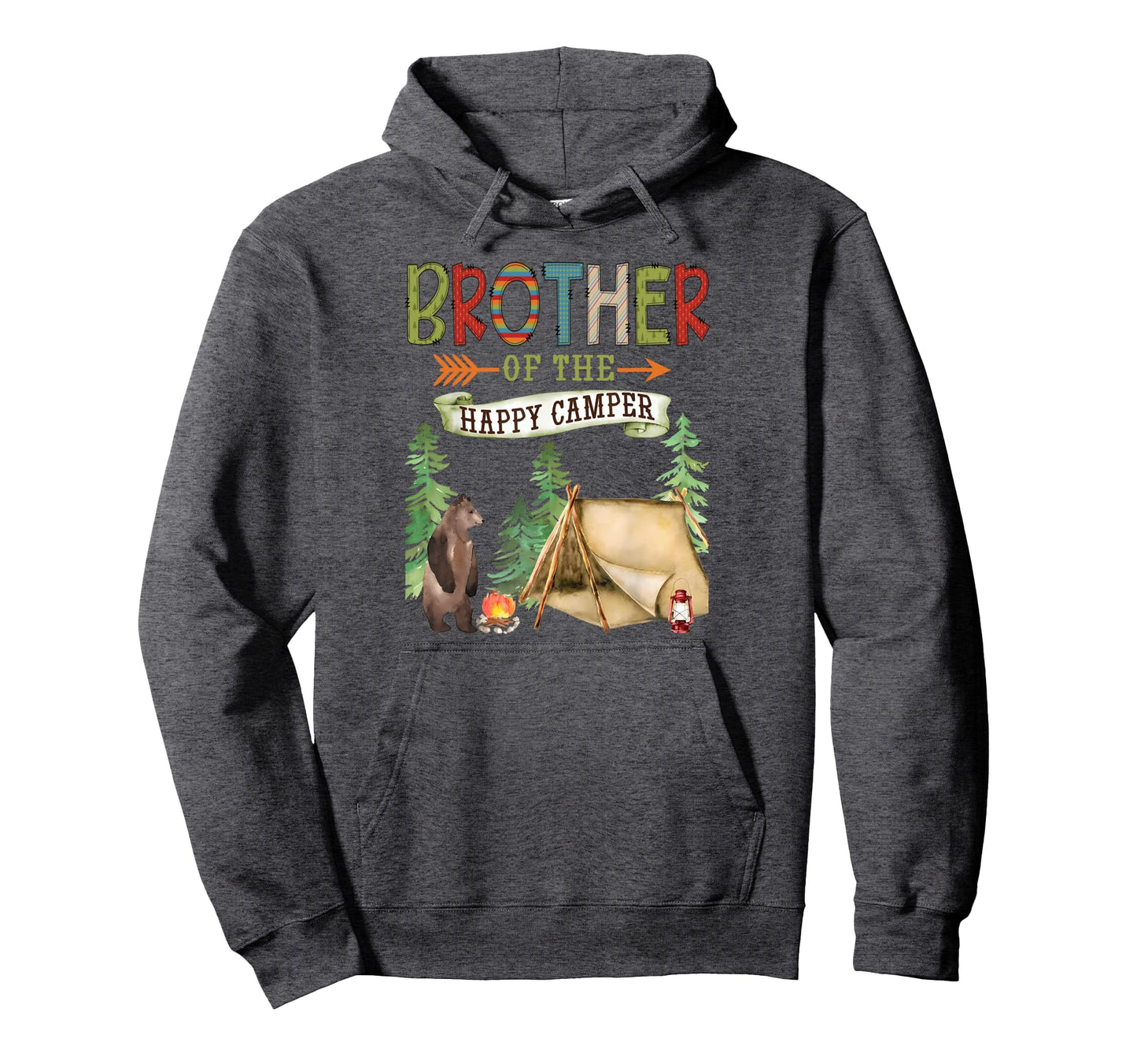 Brother Happy Camper First Birthday Hoodie - Fun Novelty Design Unisex - T-Shirt, Sweatshirt, Hoodie