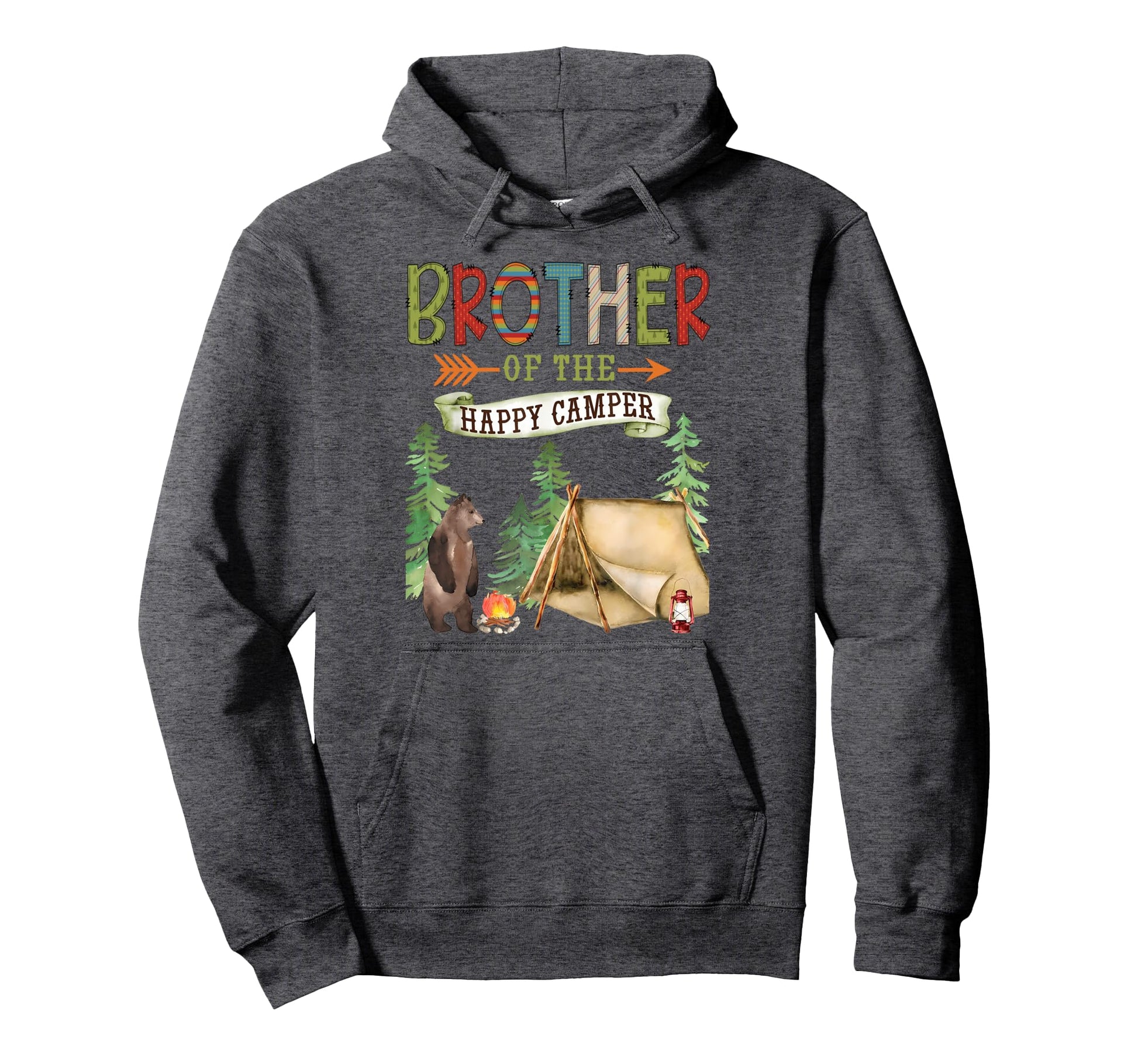 Brother Happy Camper First Birthday Hoodie - Fun Novelty Design Unisex - T-Shirt, Sweatshirt, Hoodie