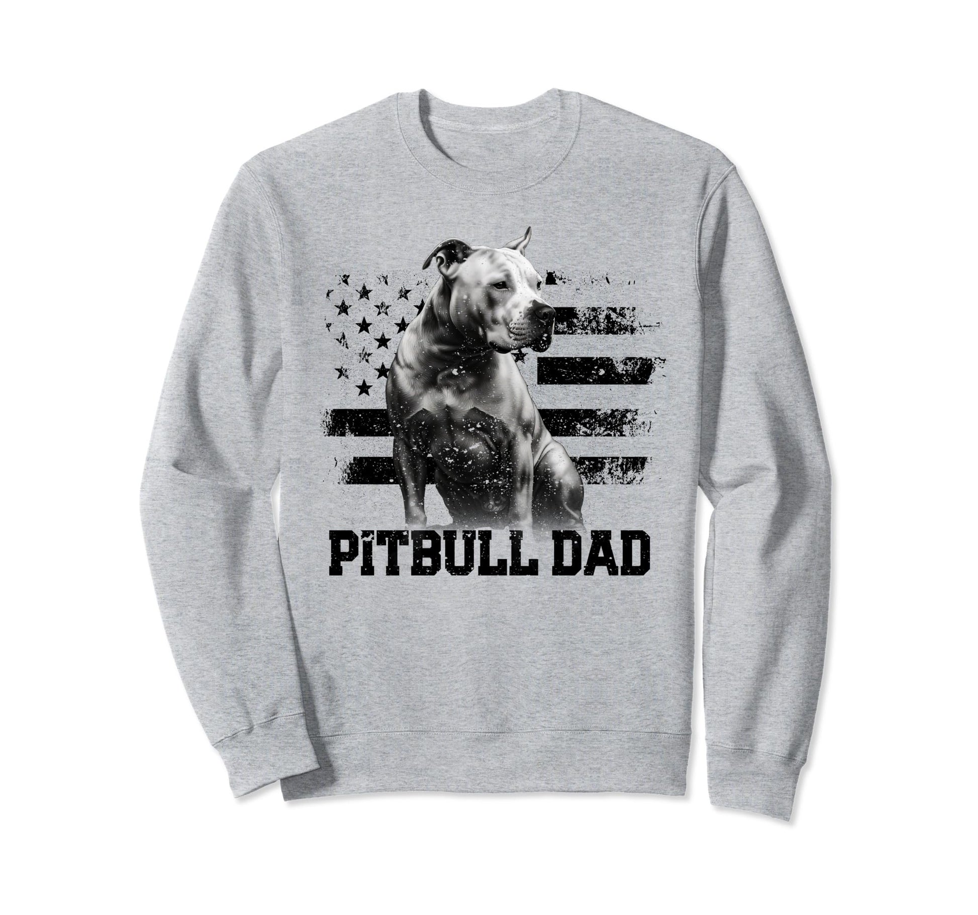Pitbull Dad Funny Dog Lover Fathers Sweatshirt - Minimalist Print Unisex - T-Shirt, Sweatshirt, Hoodie