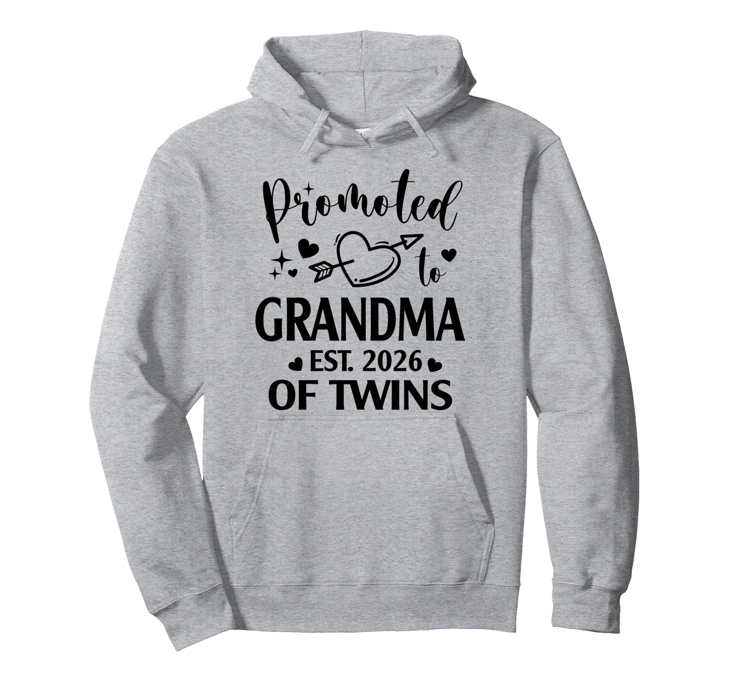 Promoted To Grandma Twins Est 2026 Hoodie - Trendy Graphic Men Women - T-Shirt, Sweatshirt, Hoodie