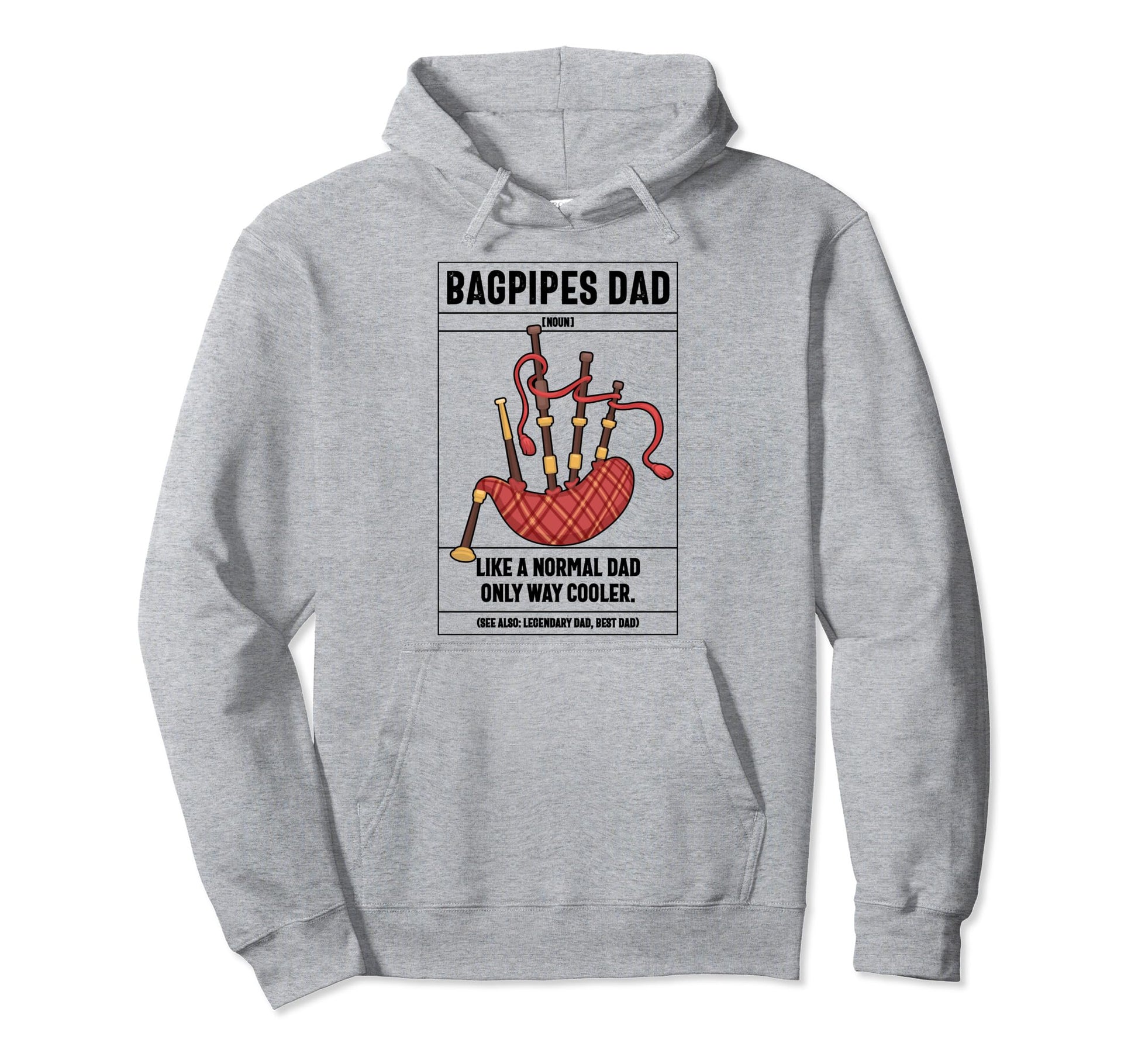 Bagpipes Dad Definition Like Normal Dad Hoodie - Minimalist Print Unisex - T-Shirt, Sweatshirt, Hoodie